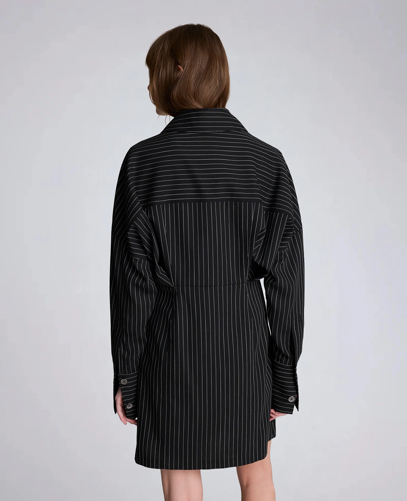 Pinstripe Shirt Dress - Image 3