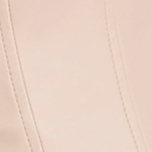 Poplin Y-Neck Top with Vegan Leather Bustier - Image 5
