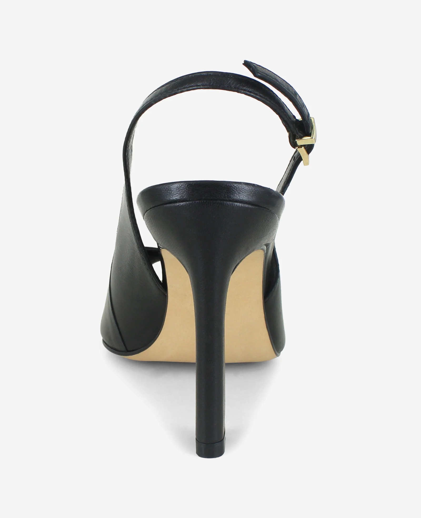Priya Leather Peep Toe Slingback Heel - Image 4