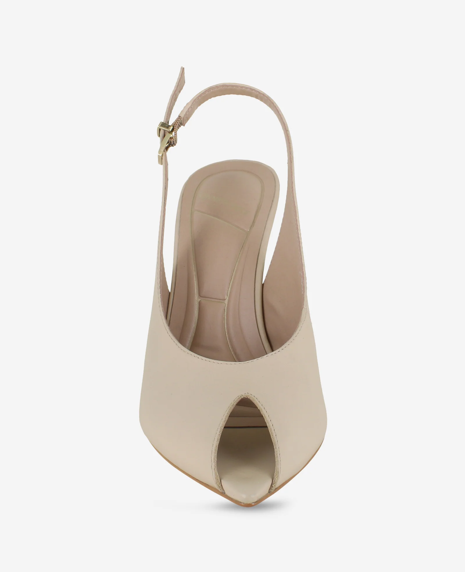 Priya Leather Peep-Toe Slingback Heel - Image 6