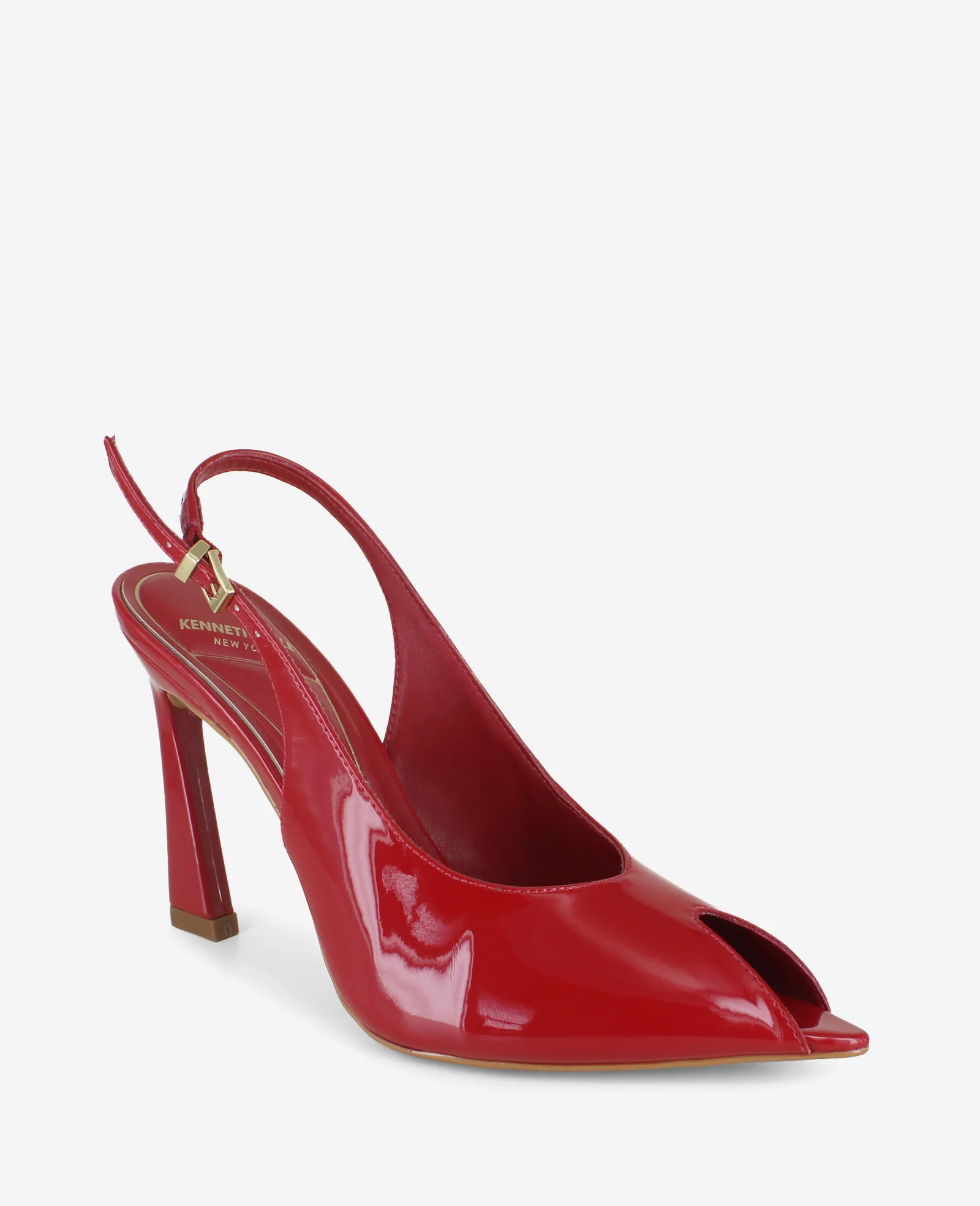 Priya Patent Peep-Toe Slingback Heel - Image 2
