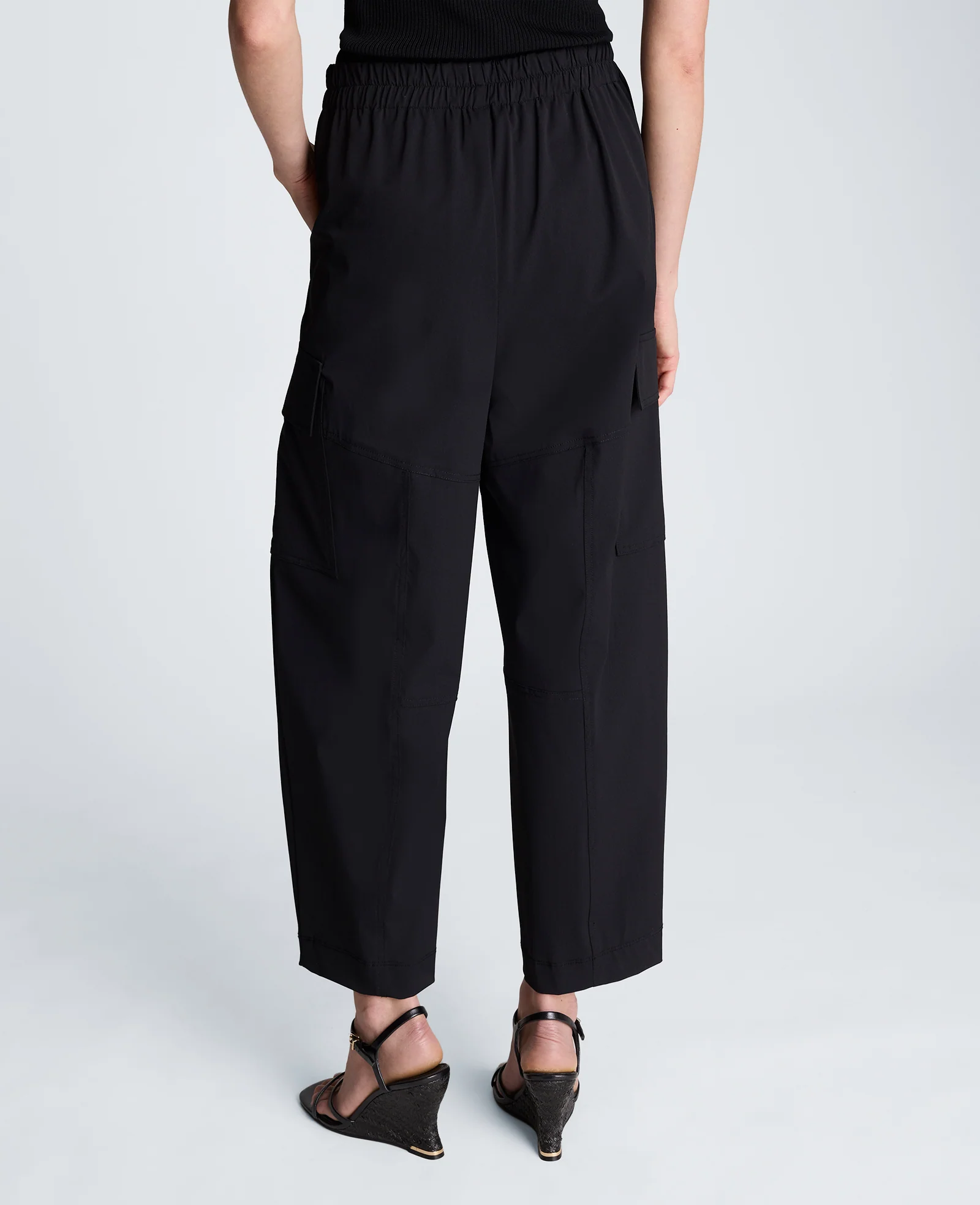 Pull On Barrel Leg Pant with Cargo Pockets - Image 2