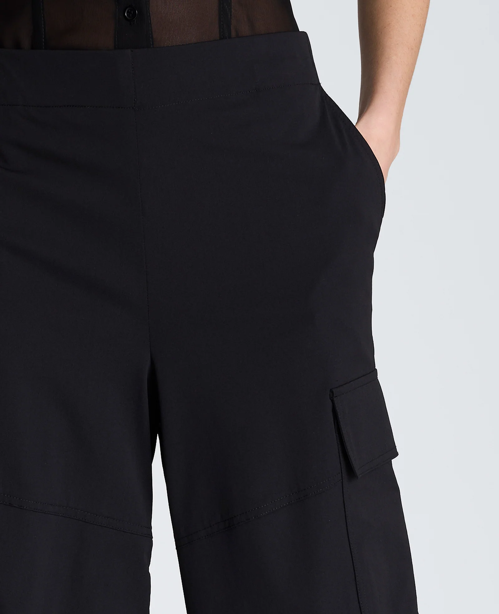 Pull On Barrel Leg Pant with Cargo Pockets - Image 4