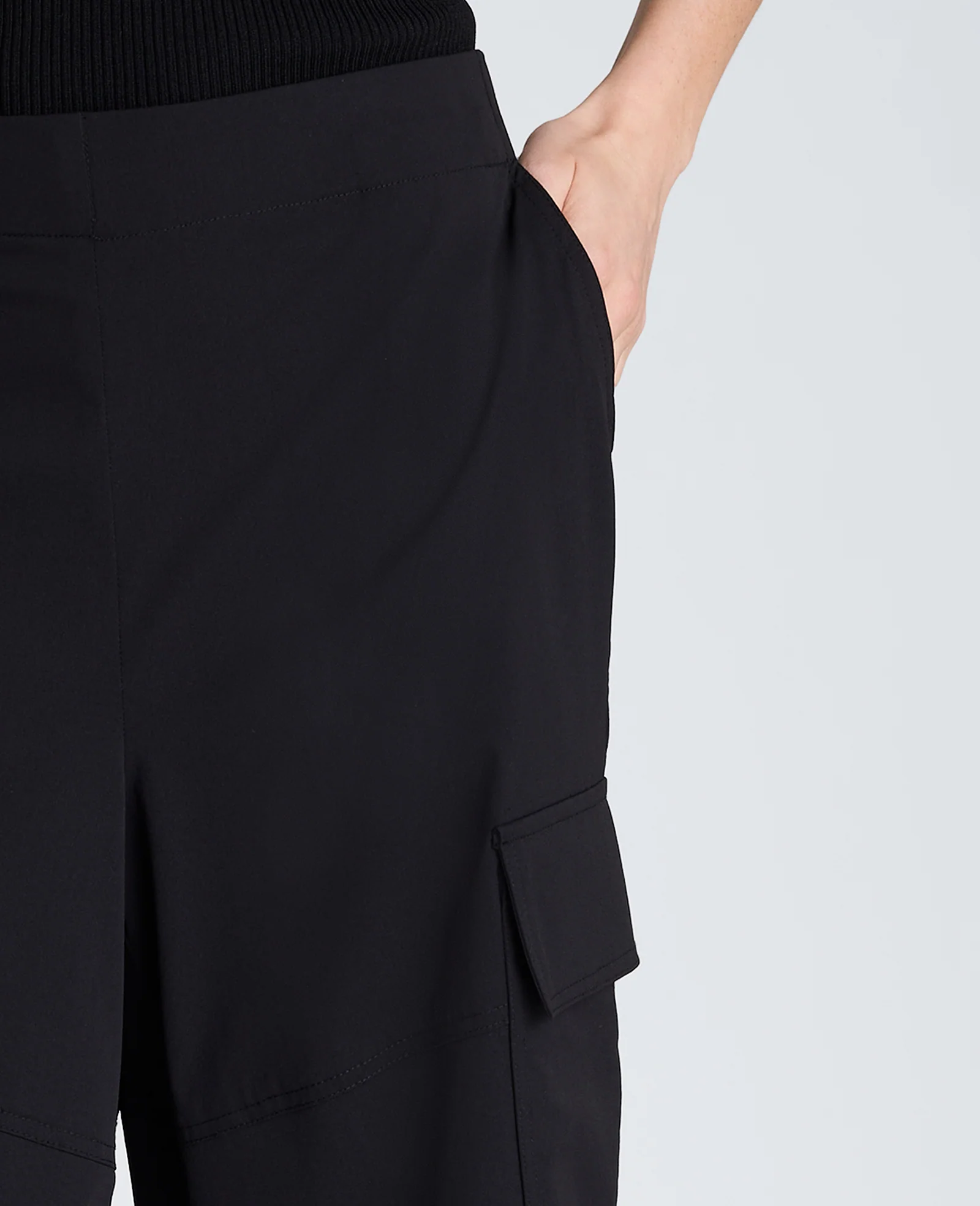 Pull On Barrel Leg Pant with Cargo Pockets - Image 6