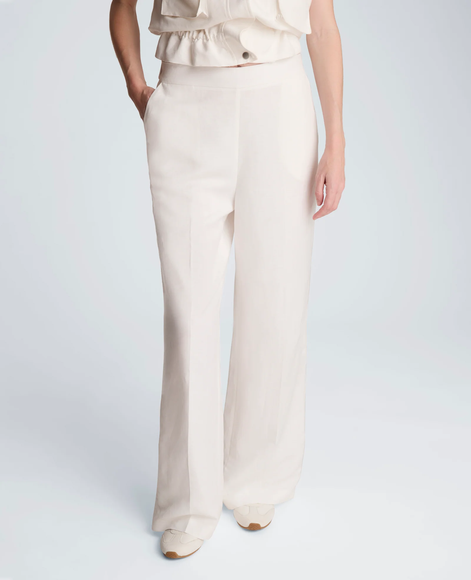Pull On Wide Leg Linen Pant