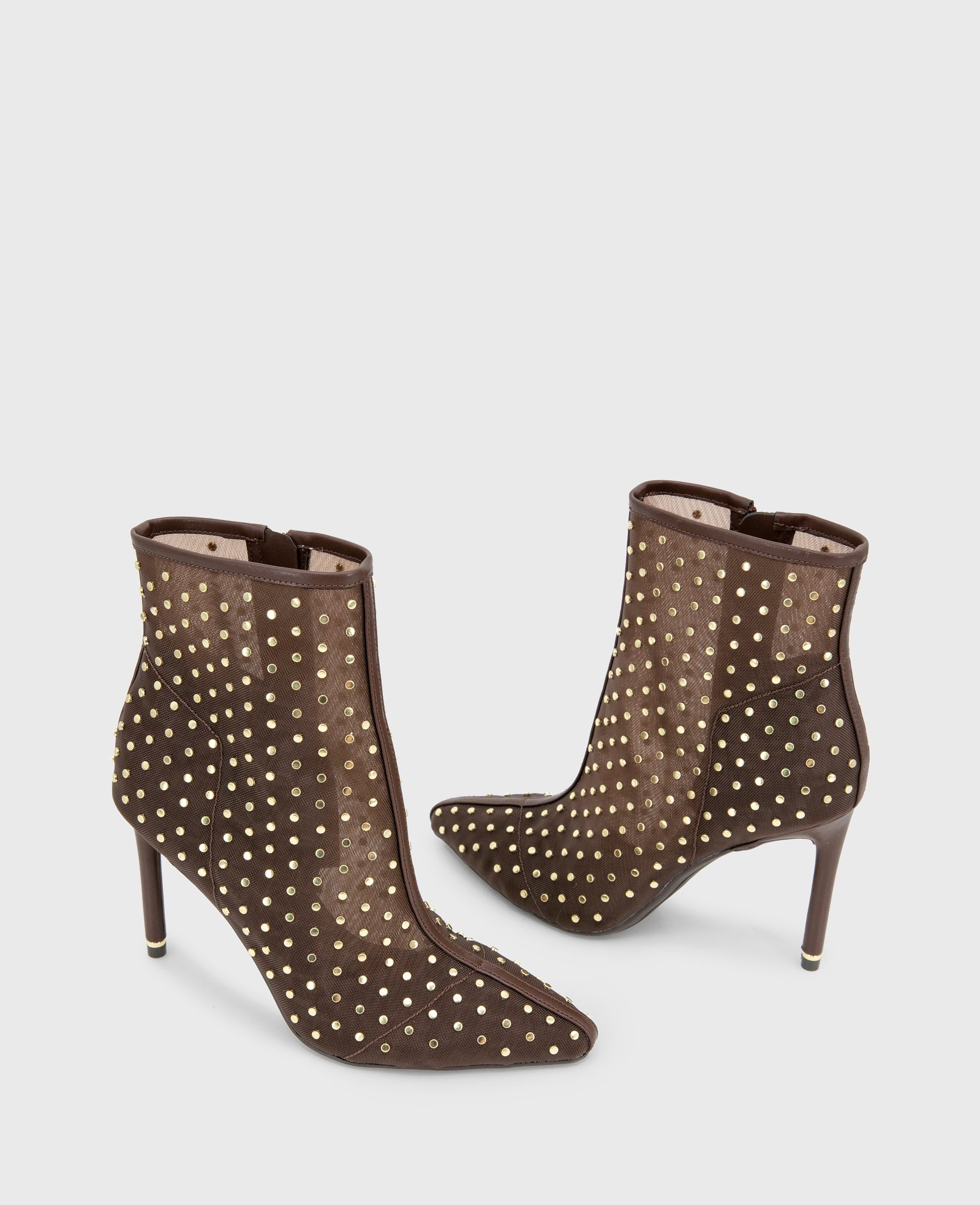 Quincy Mesh Micro Stud Heel Ankle Bootie - Image 3