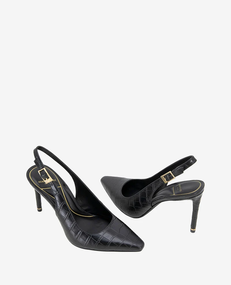 Quinnly Leather Croco Slingback Heel - Image 2