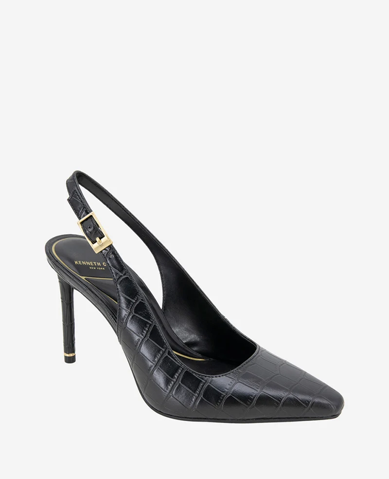 Quinnly Leather Croco Slingback Heel - Image 5