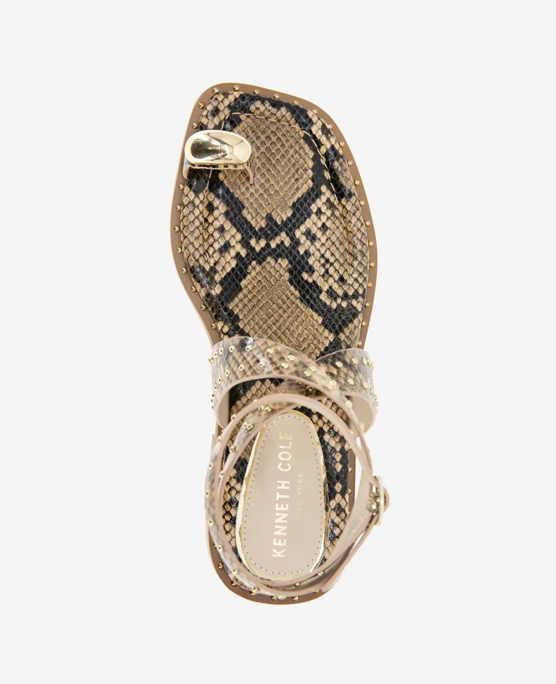 Raven Snake Print Studded Sandal - Image 5