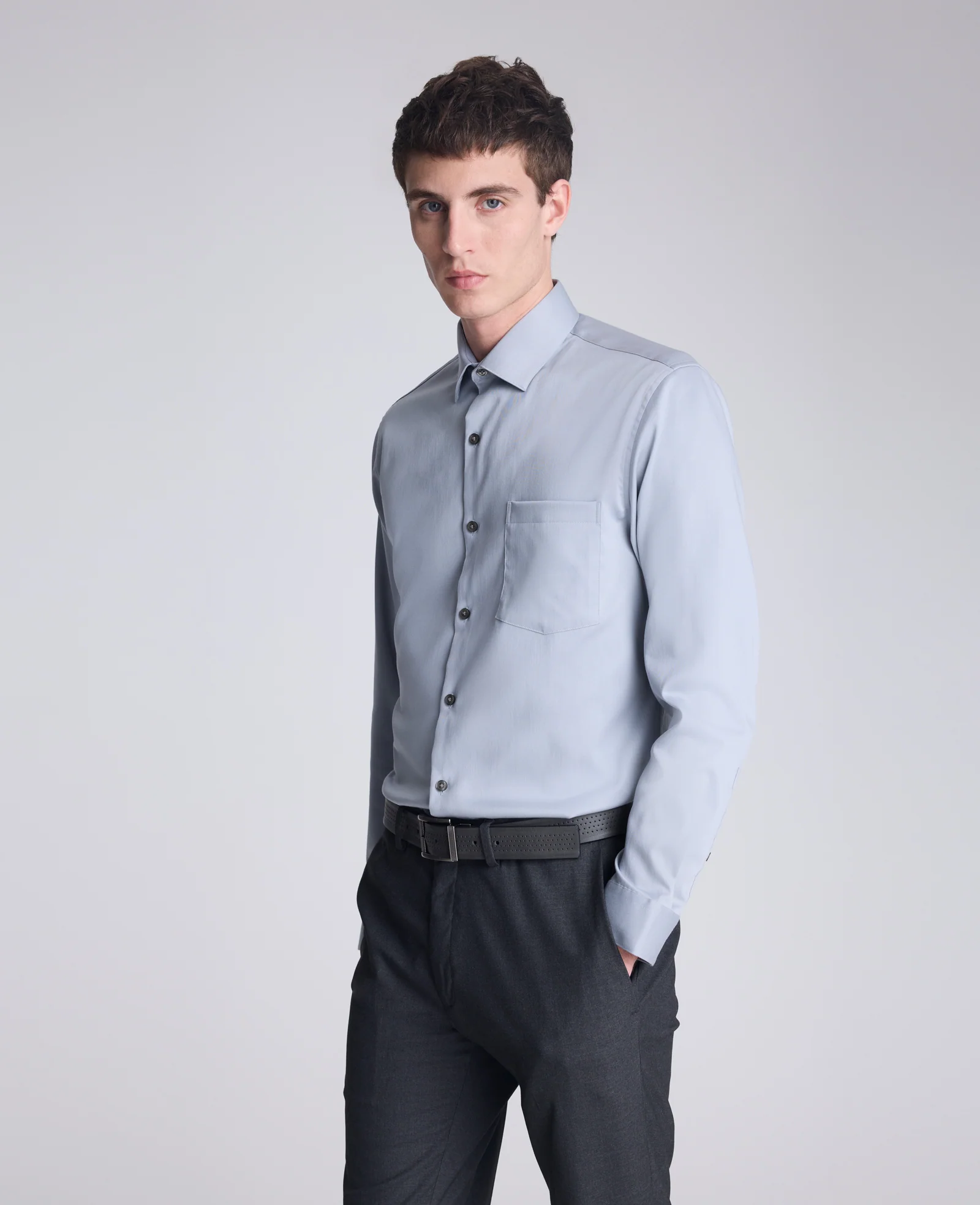 REACTION - Slim-Fit Button-Down Dress Shirt - Image 3