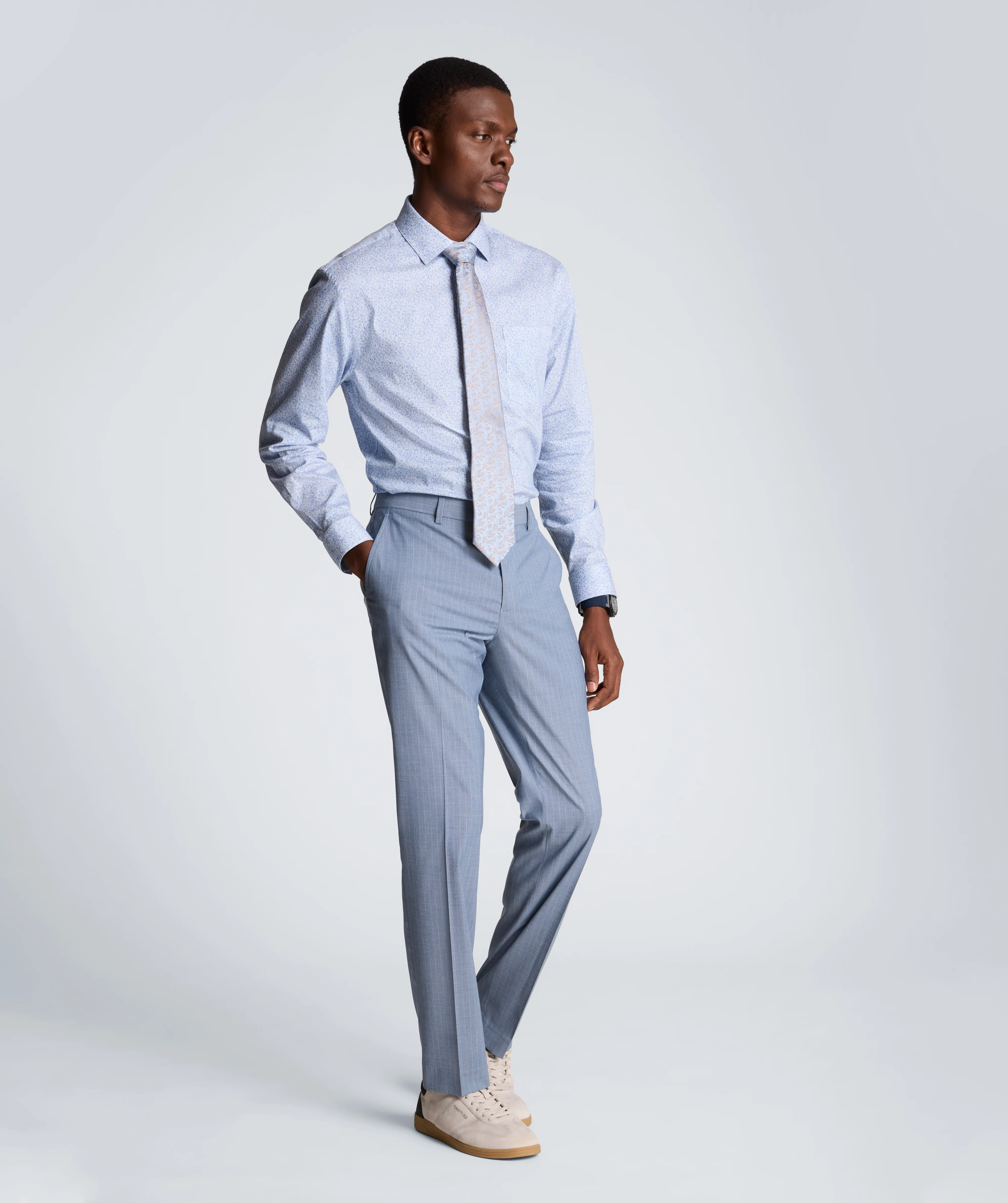 REACTION - Slim Fit Flex Stretch Dress Shirt - Image 3