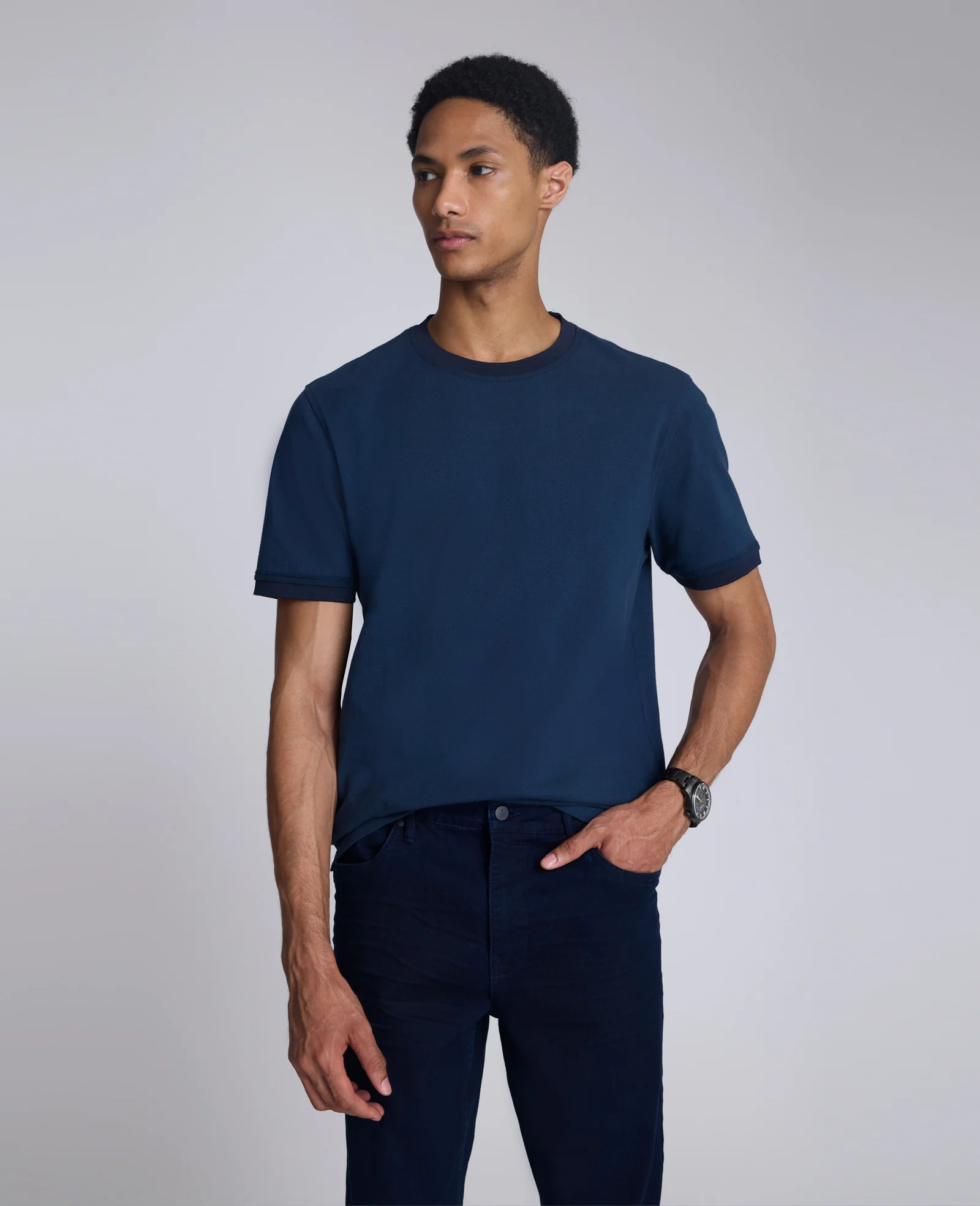 Ribbed Crewneck Tee