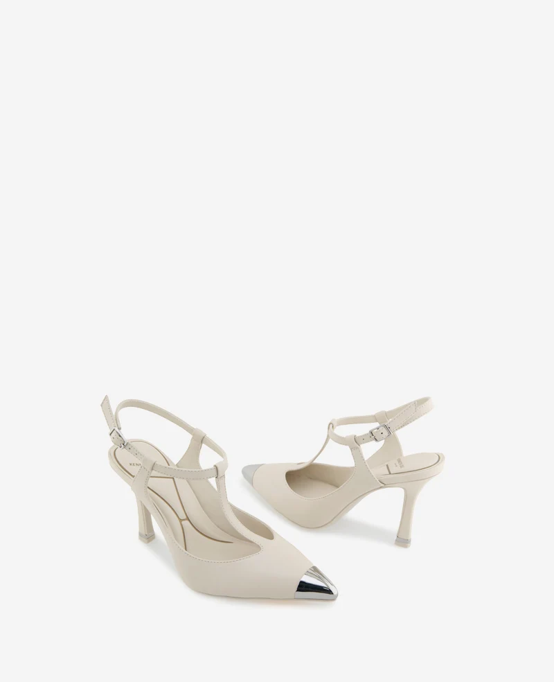 Romi T-Strap Leather Slingback Heel - Image 2