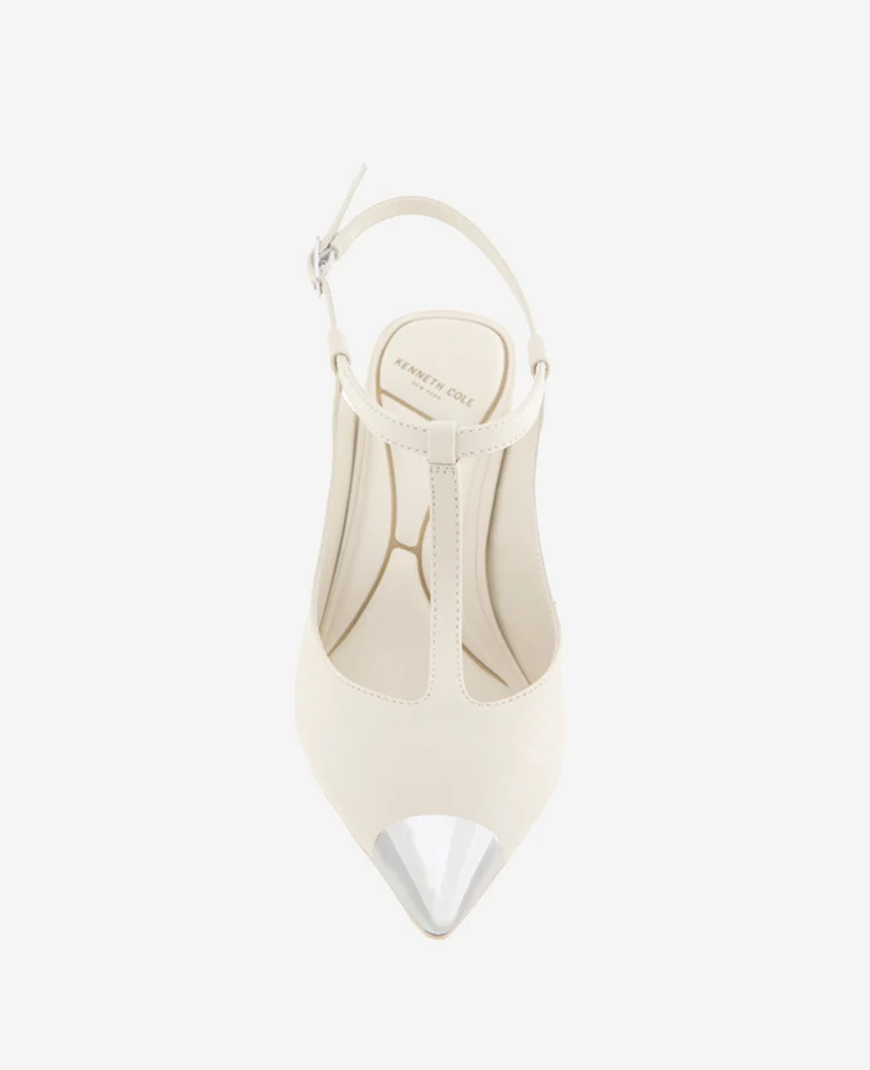 Romi T-Strap Leather Slingback Heel - Image 4