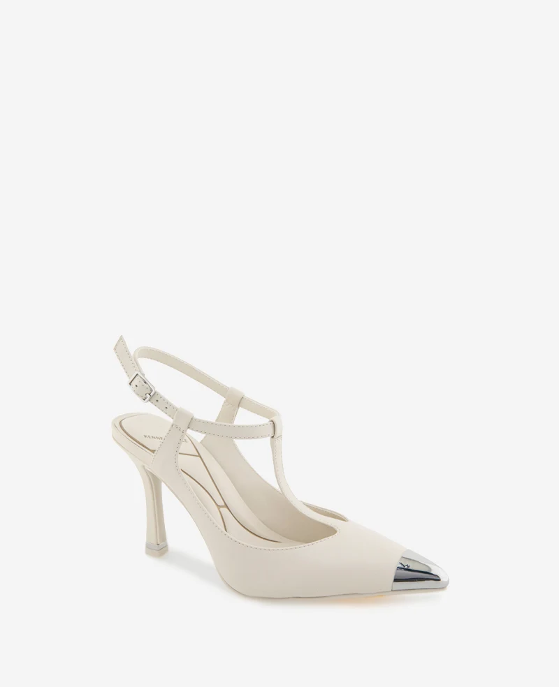 Romi T-Strap Leather Slingback Heel - Image 7