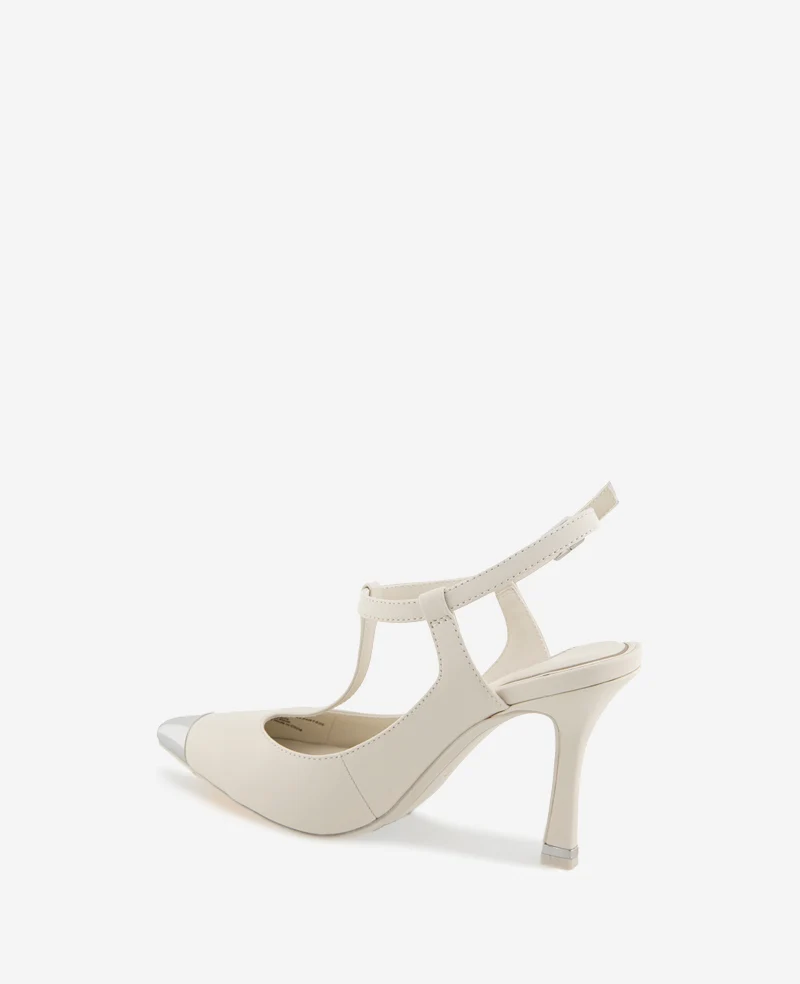 Romi T-Strap Leather Slingback Heel - Image 8
