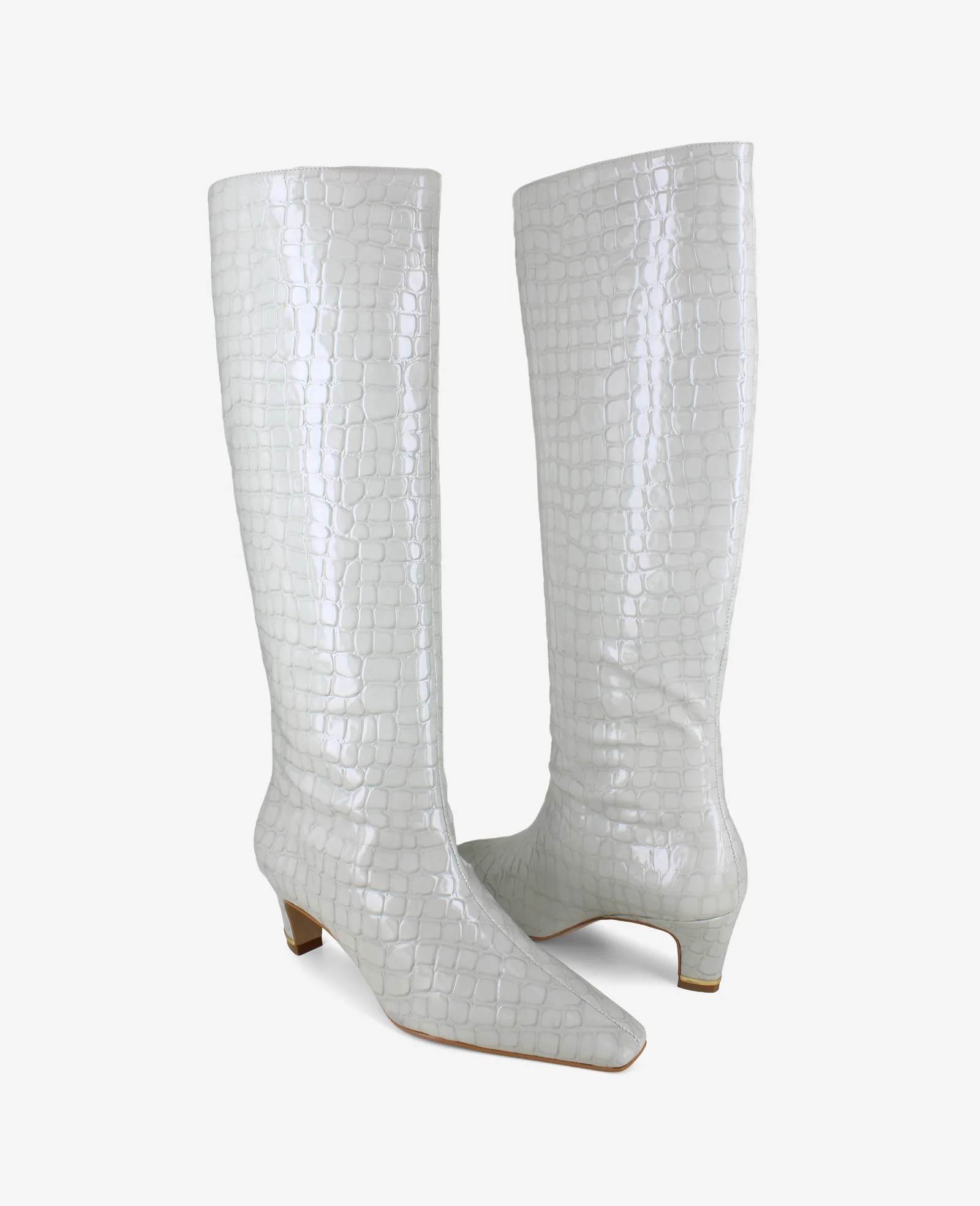 Rubia Croco Patent Tall Heel Boot - Image 4