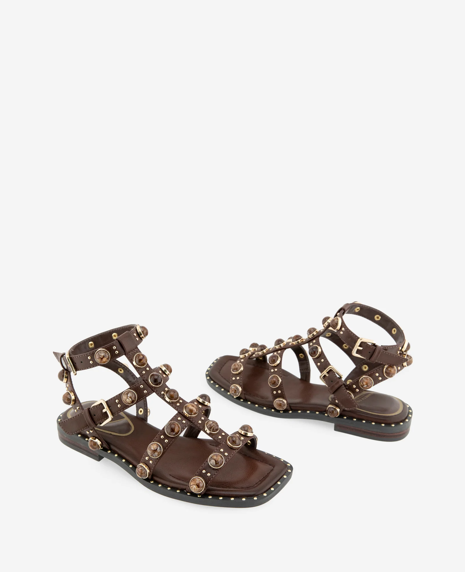Ruby Leather Jewel Gladiator Sandal - Image 2