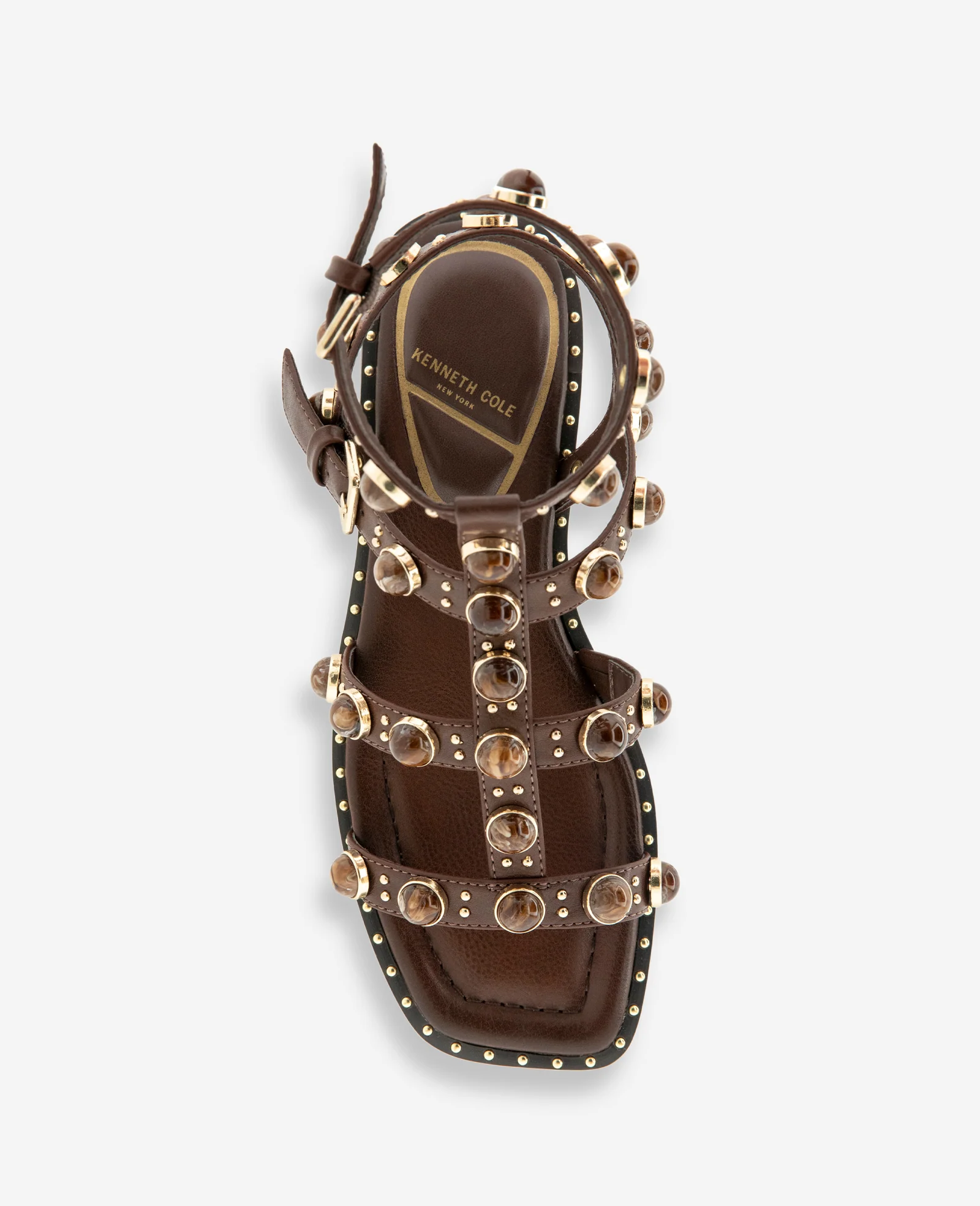 Ruby Leather Jewel Gladiator Sandal - Image 3