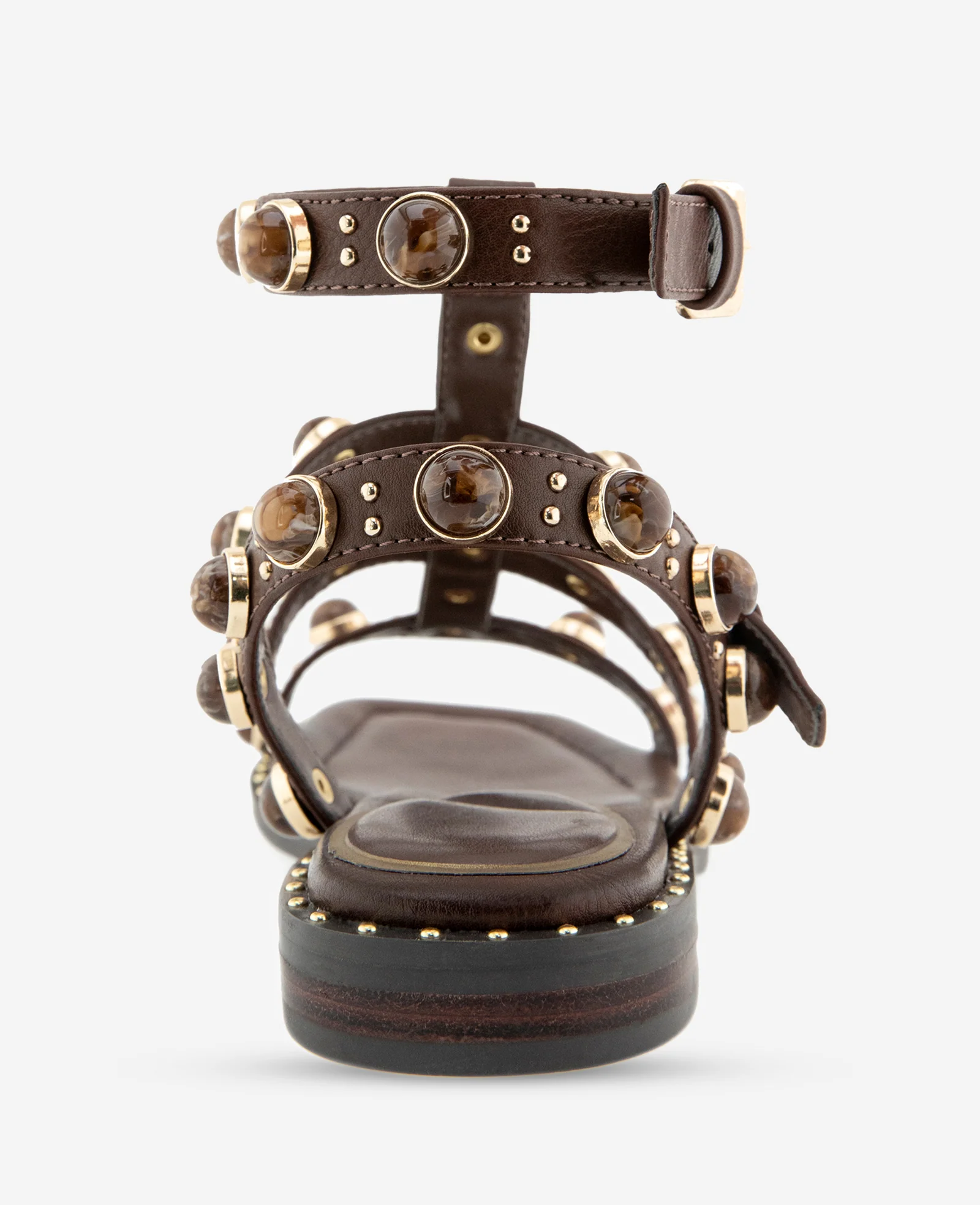 Ruby Leather Jewel Gladiator Sandal - Image 4