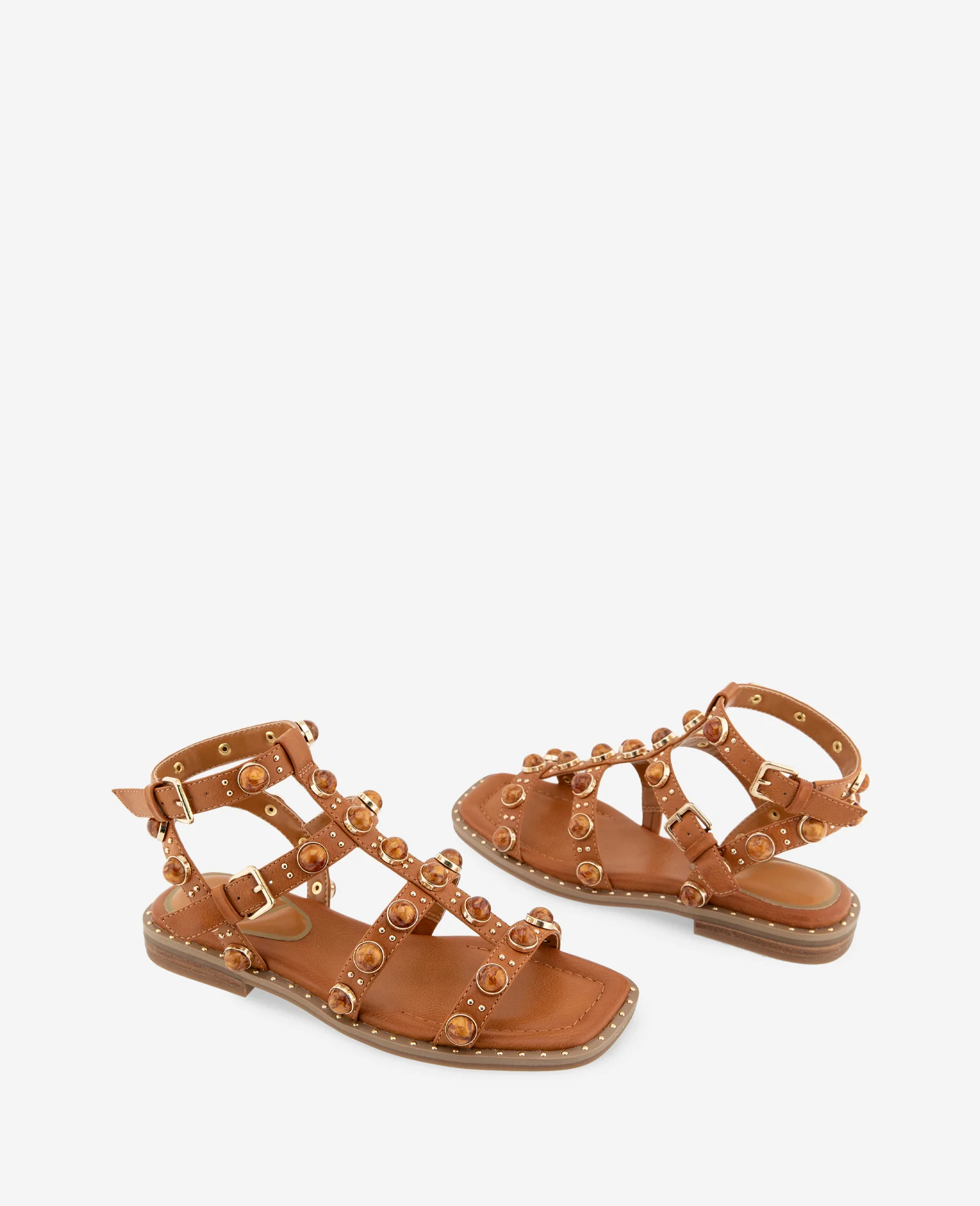 Ruby Leather Jewel Gladiator Sandal - Image 2