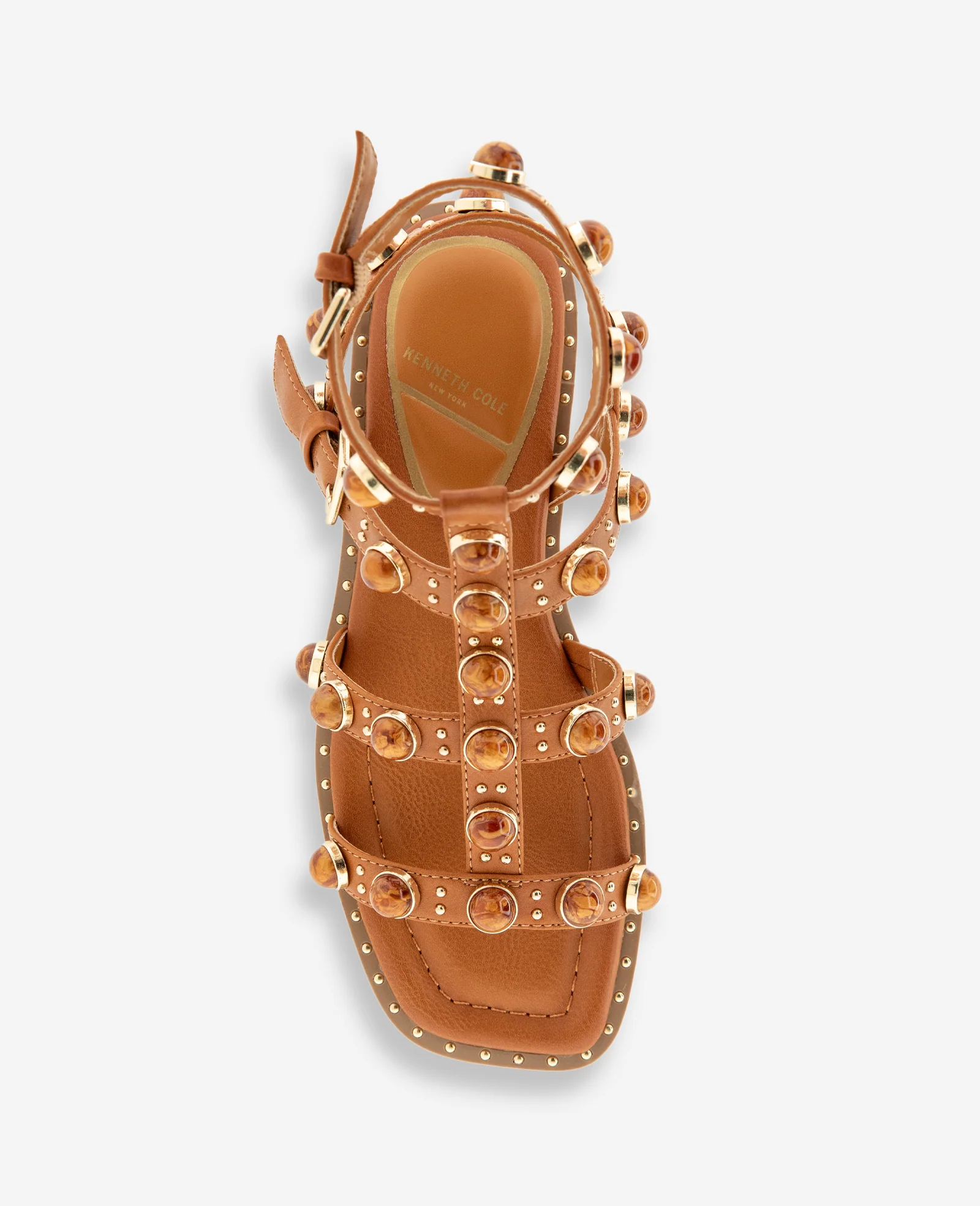 Ruby Leather Jewel Gladiator Sandal - Image 3