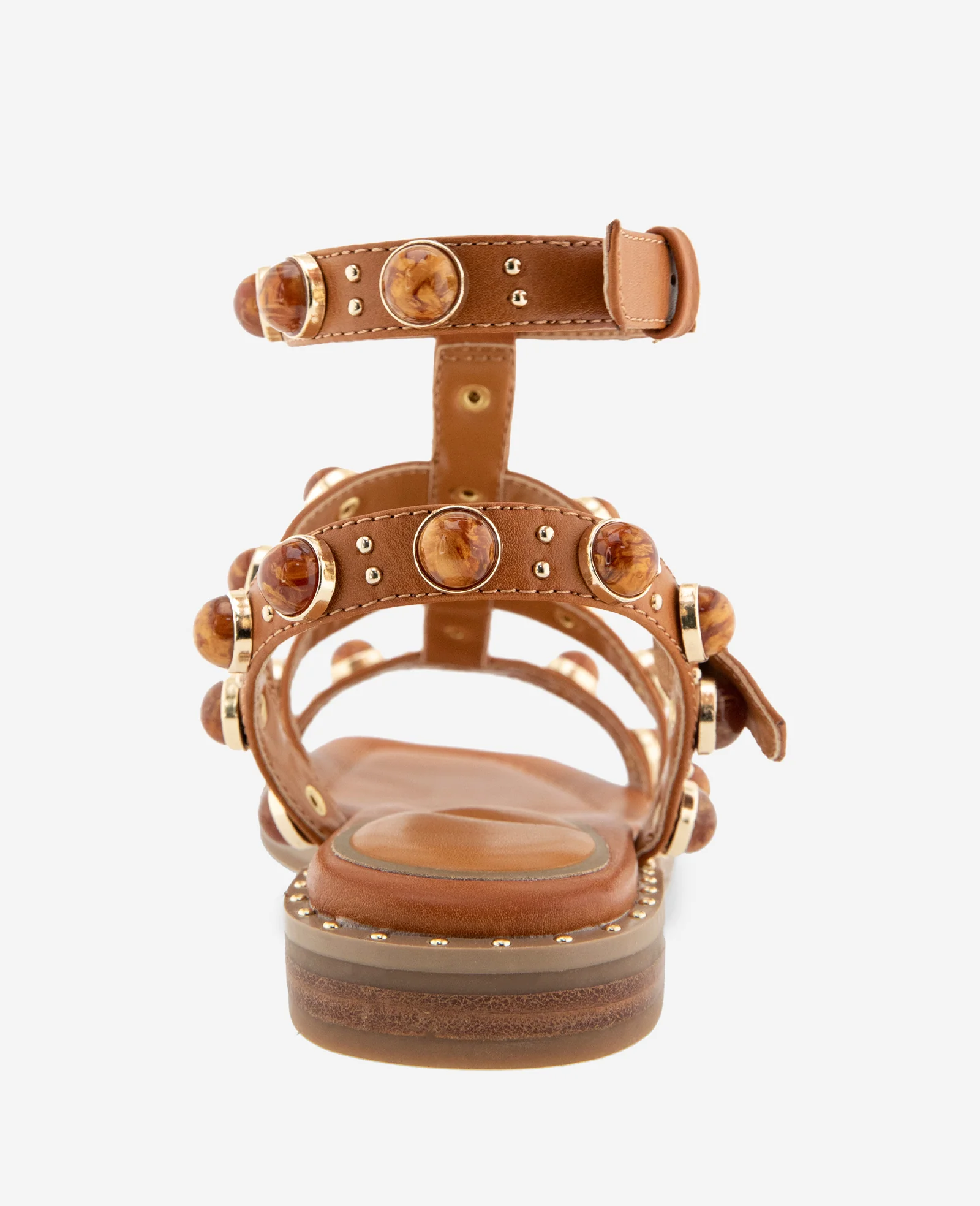 Ruby Leather Jewel Gladiator Sandal - Image 4