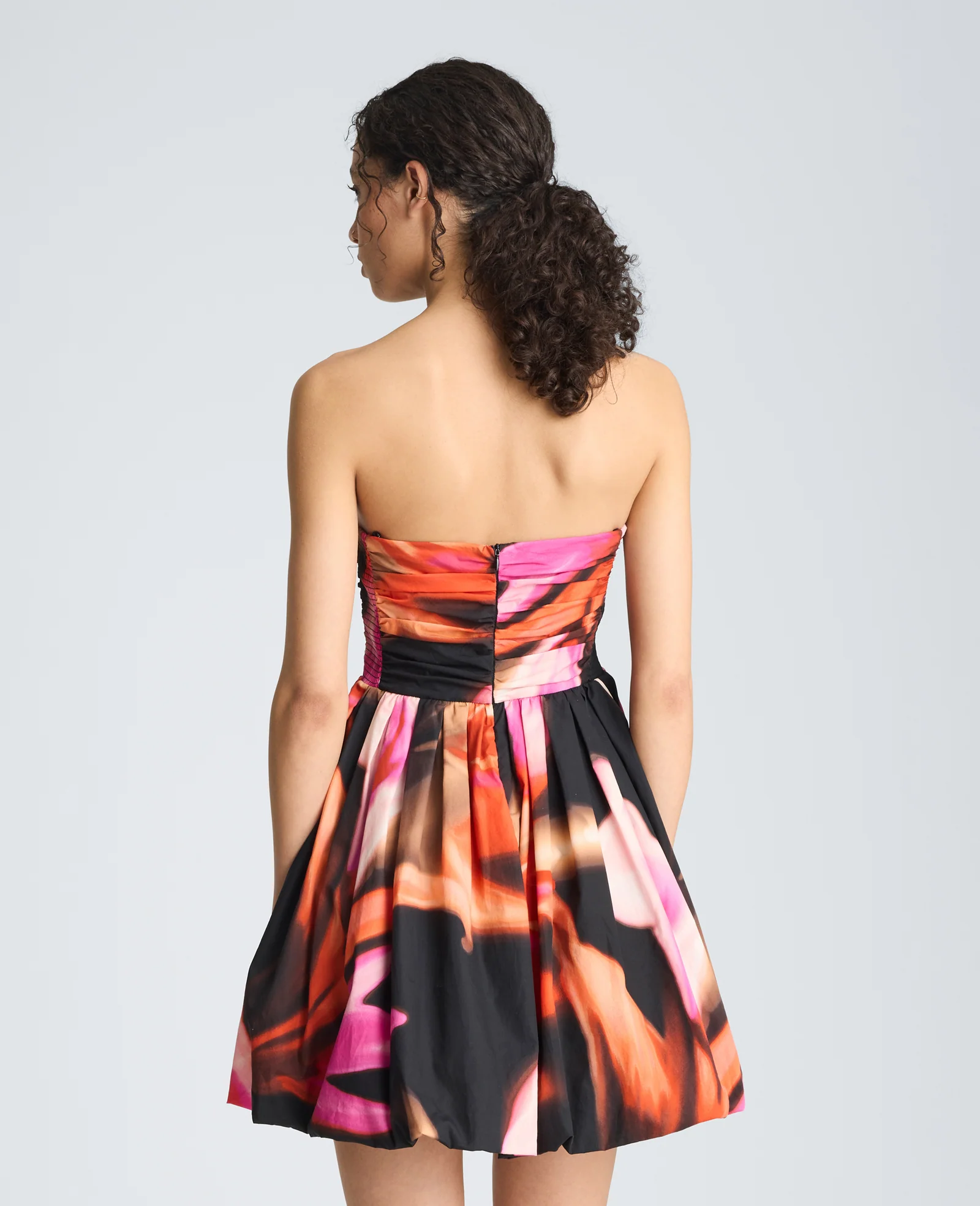 Ruched Strapless Mini Dress - Image 2