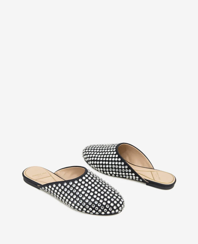 Saddie Studded Rhinestone Mule - Image 2