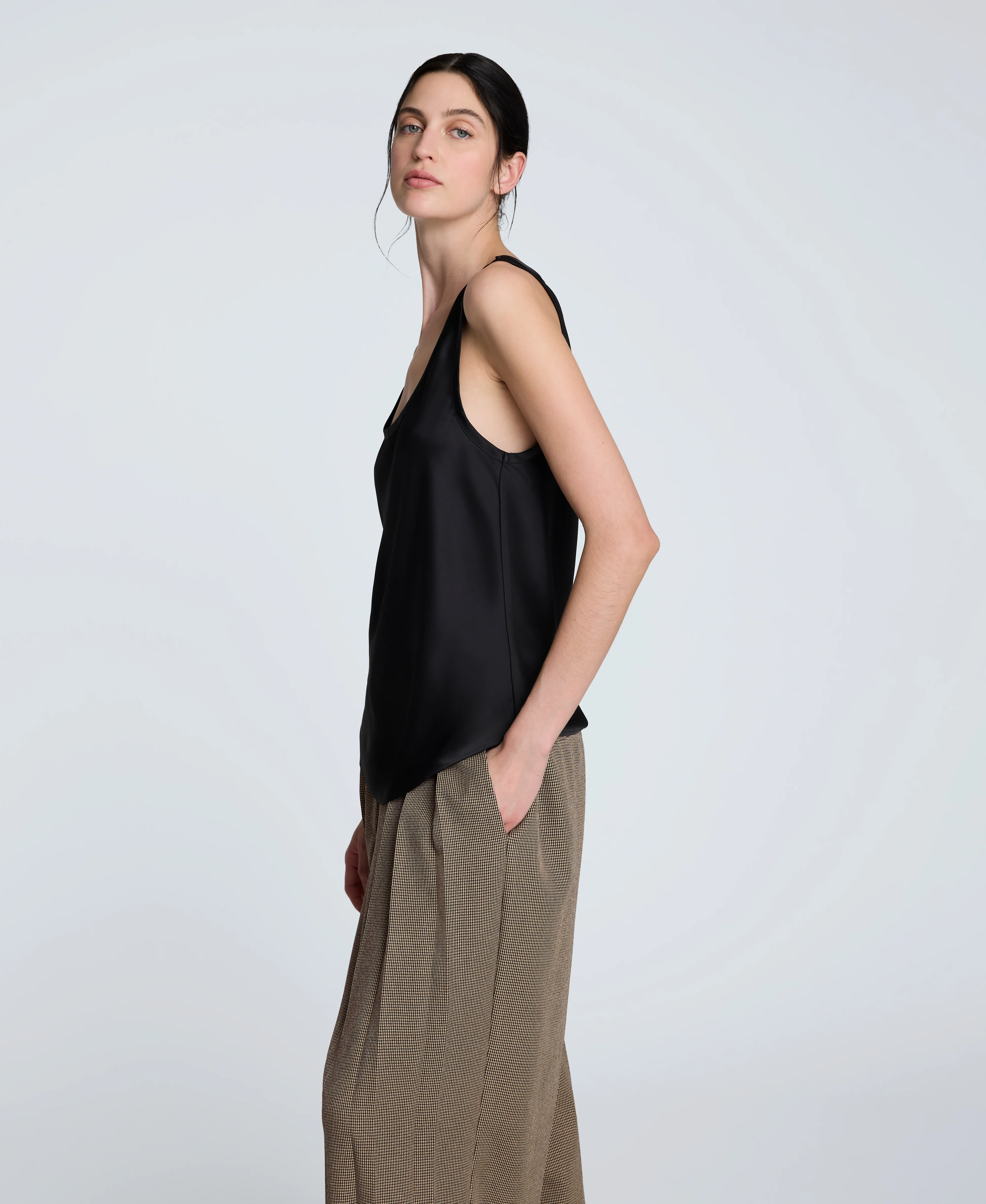 Satin Scoop Neck Tank - Image 3