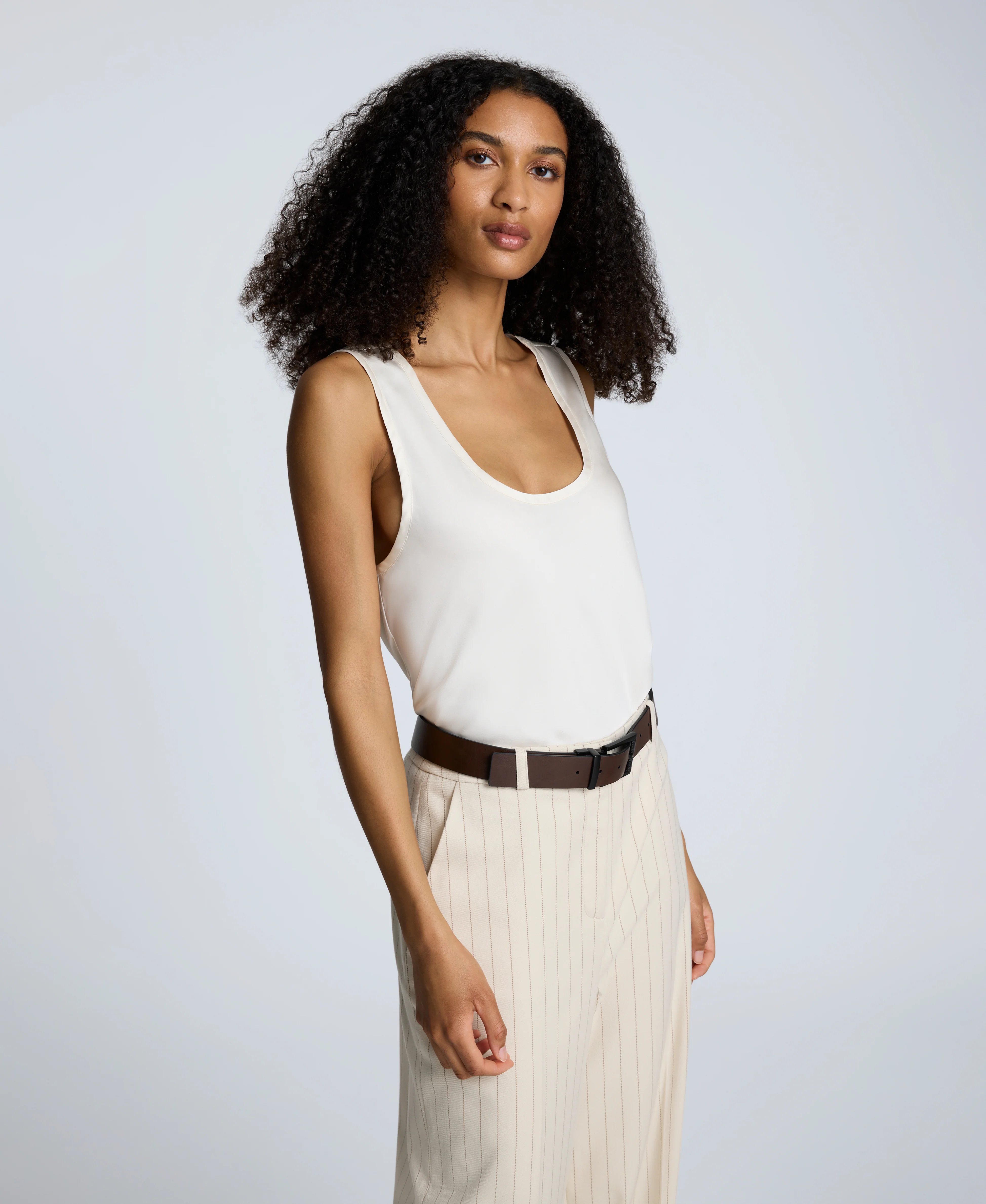 Satin Scoop Neck Tank - Image 3
