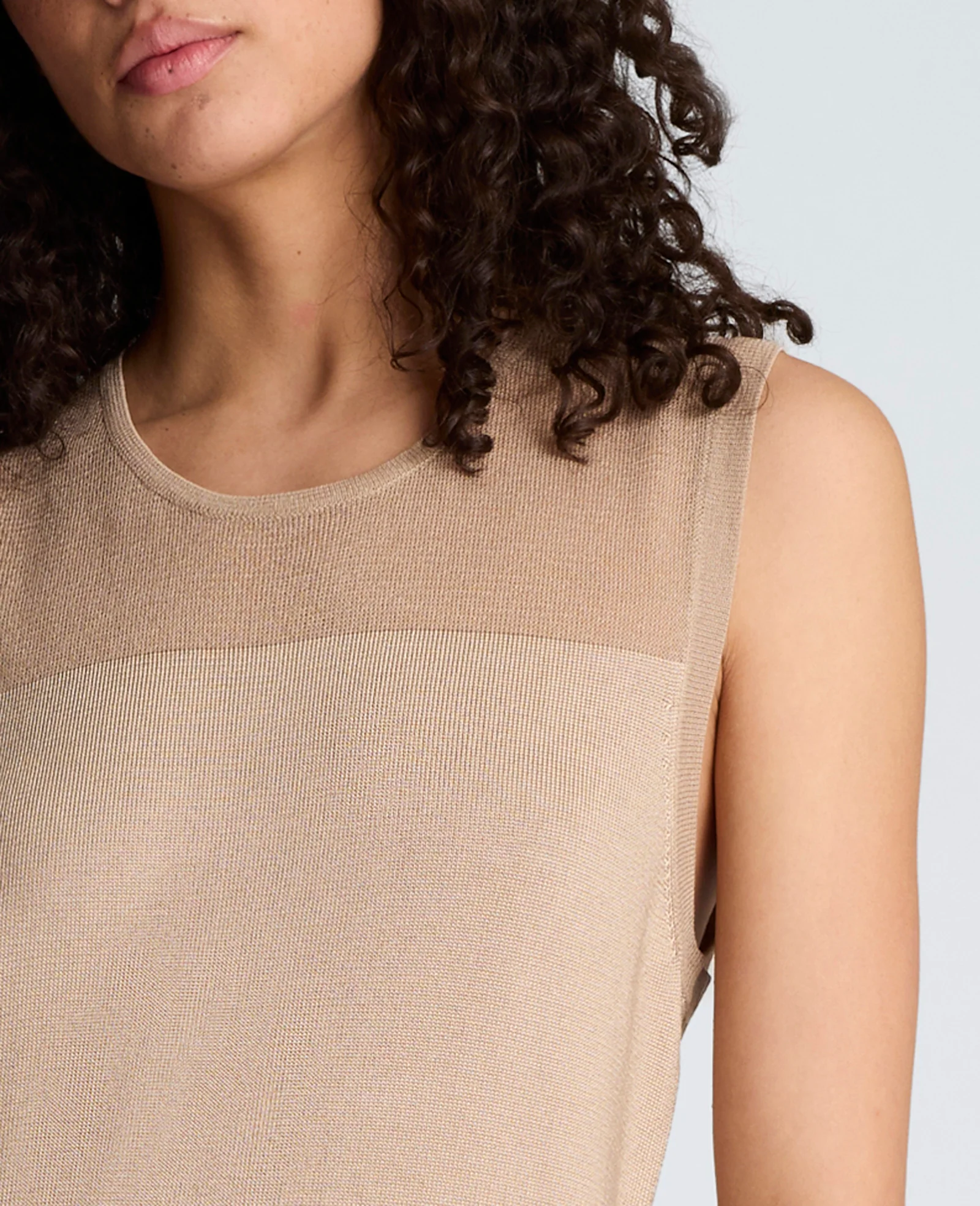 Semi Sheer Dress with Side Slits - Image 4
