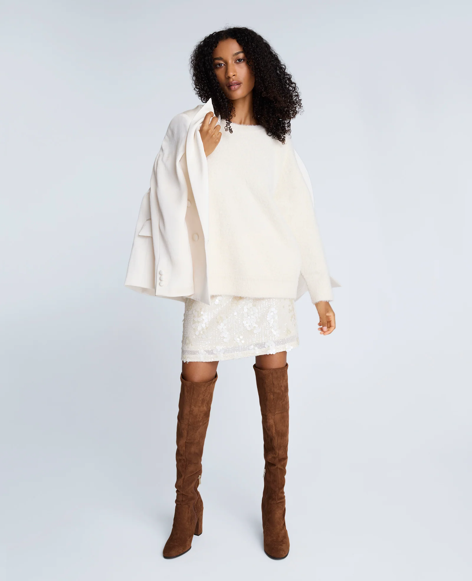 Sequin Pull On Mini Skirt - Image 5