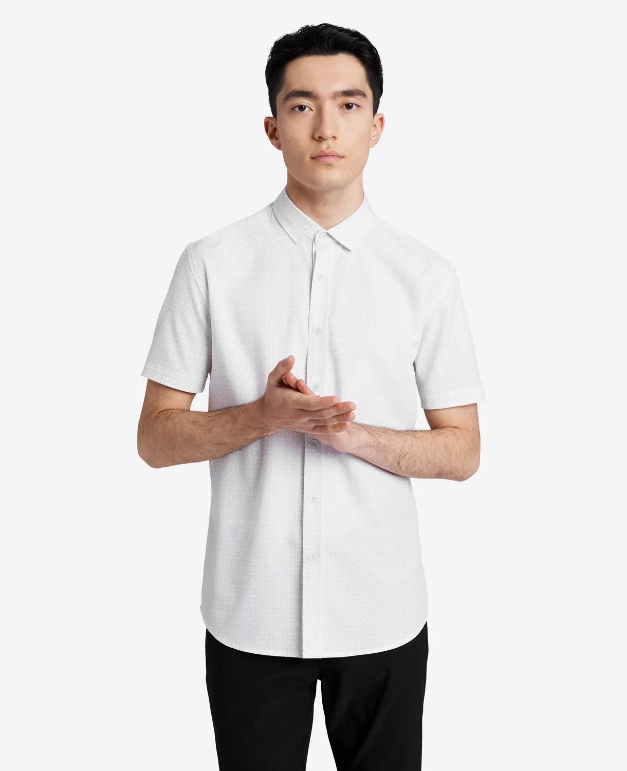 Stretch Short Sleeve Button-Down Shirt - Image 4