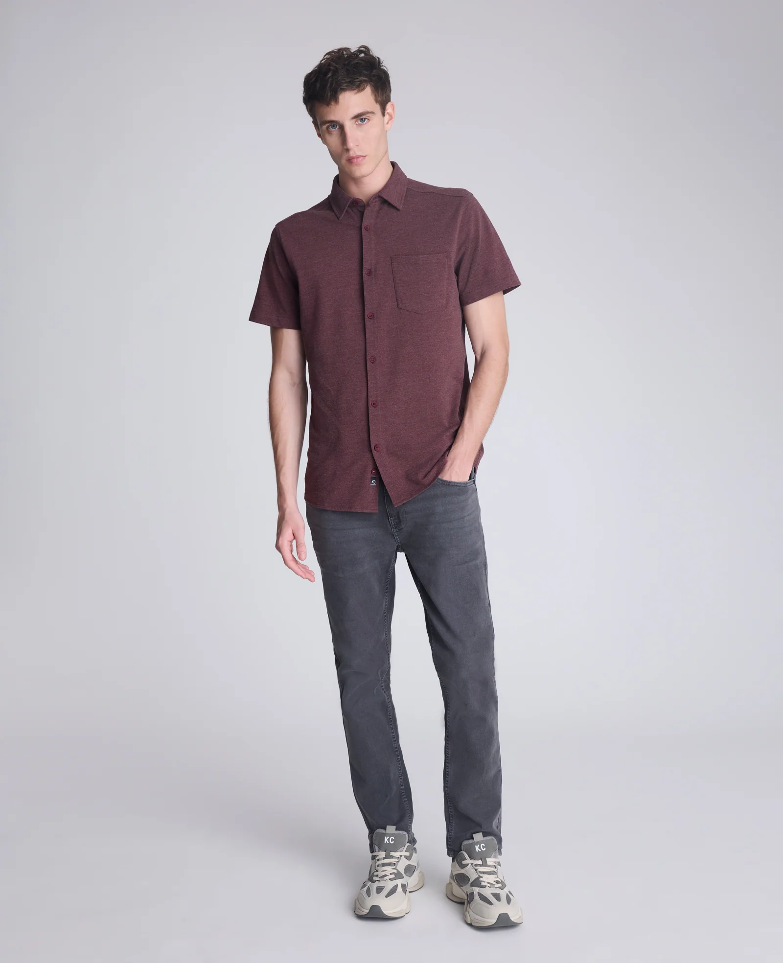 Short Sleeve Sportshirt with Chest Pocket - Image 3