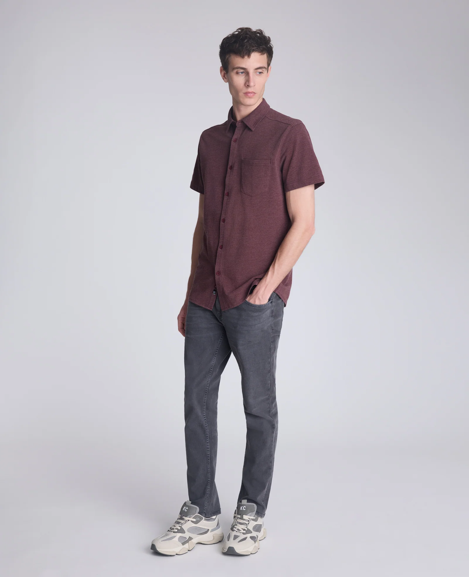 Short Sleeve Sportshirt with Chest Pocket - Image 4