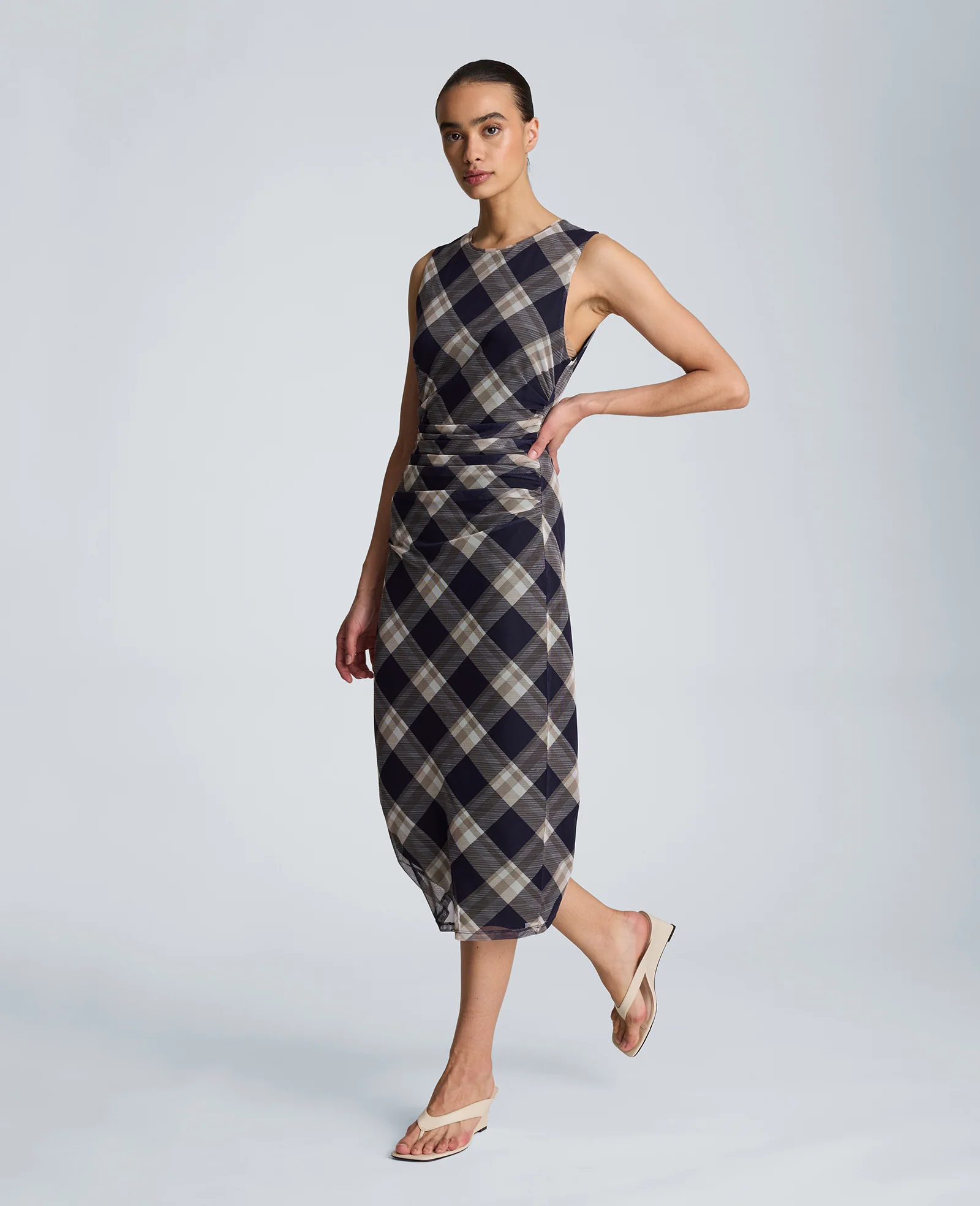 Side Ruched Midi Dress - Image 4