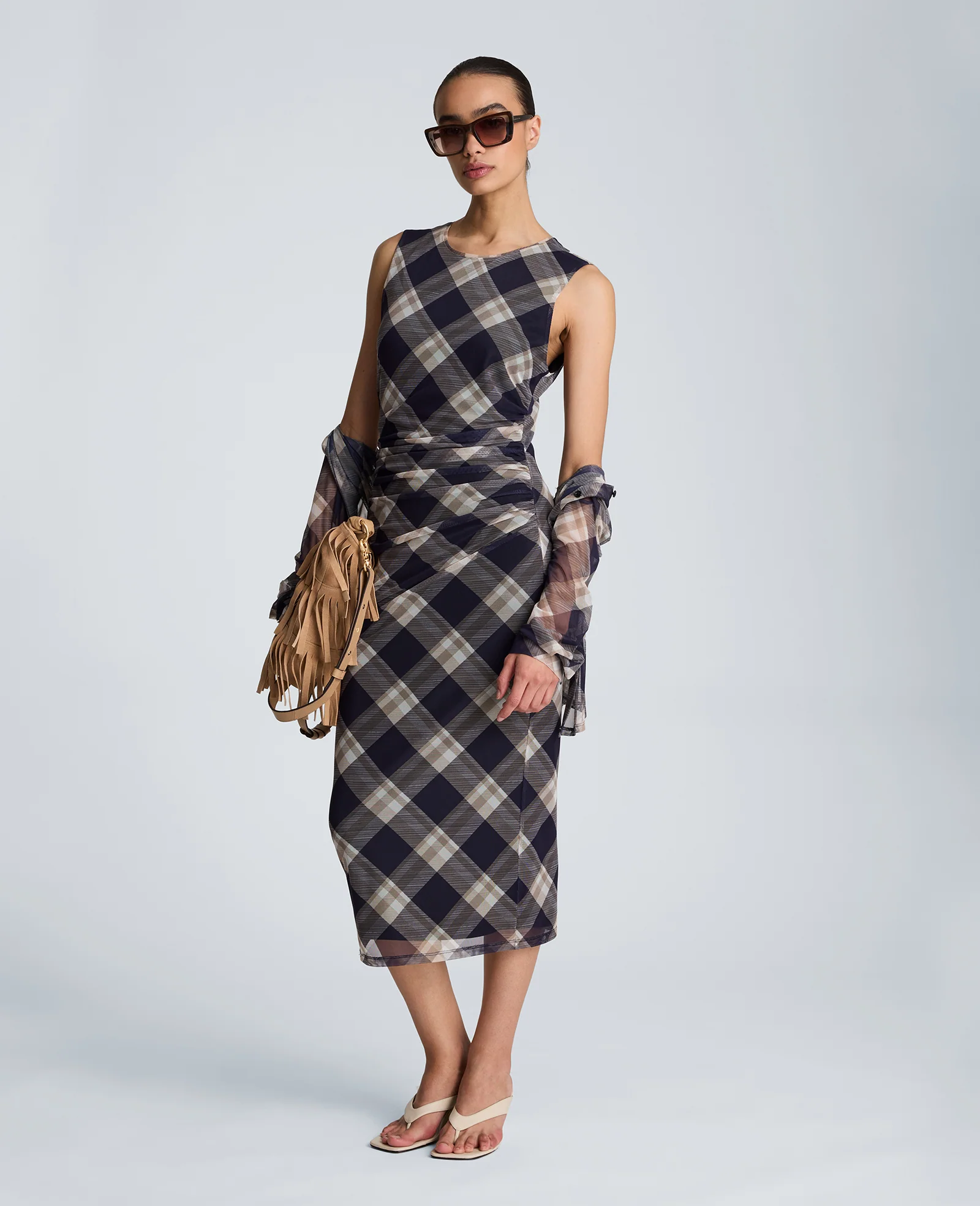 Side Ruched Midi Dress - Image 5