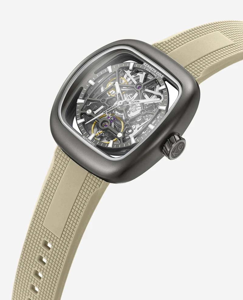 Skeleton Automatic Bracelet Watch with 3-Strap Set - Image 3