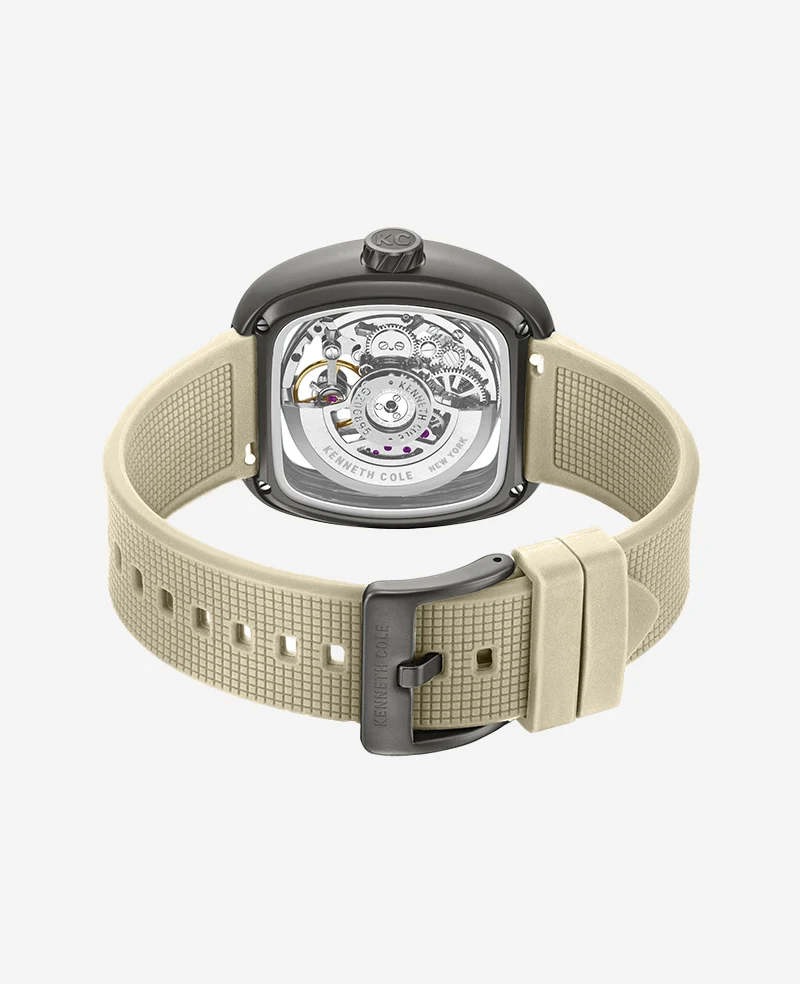 Skeleton Automatic Bracelet Watch with 3-Strap Set - Image 4