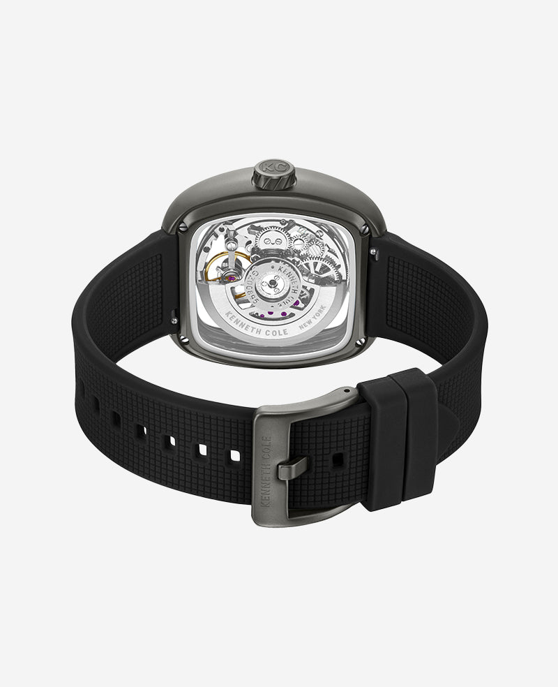 Skeleton Automatic Bracelet Watch with 3-Strap Set - Image 6