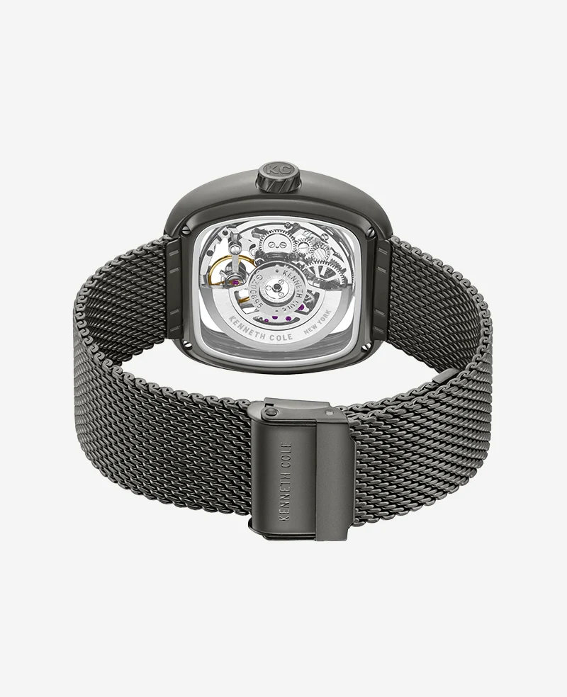 Skeleton Automatic Bracelet Watch with 3-Strap Set - Image 8