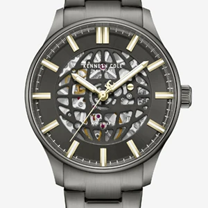 Skeleton Automatic Gun Metal Bracelet Watch - Image 6