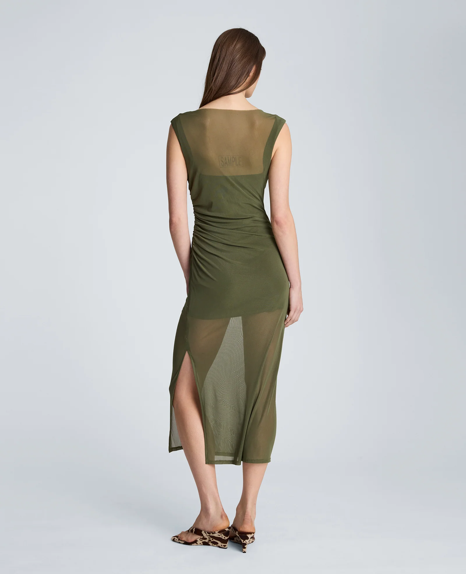 Sleeveless Cowl Neck Midi Dress - Image 2