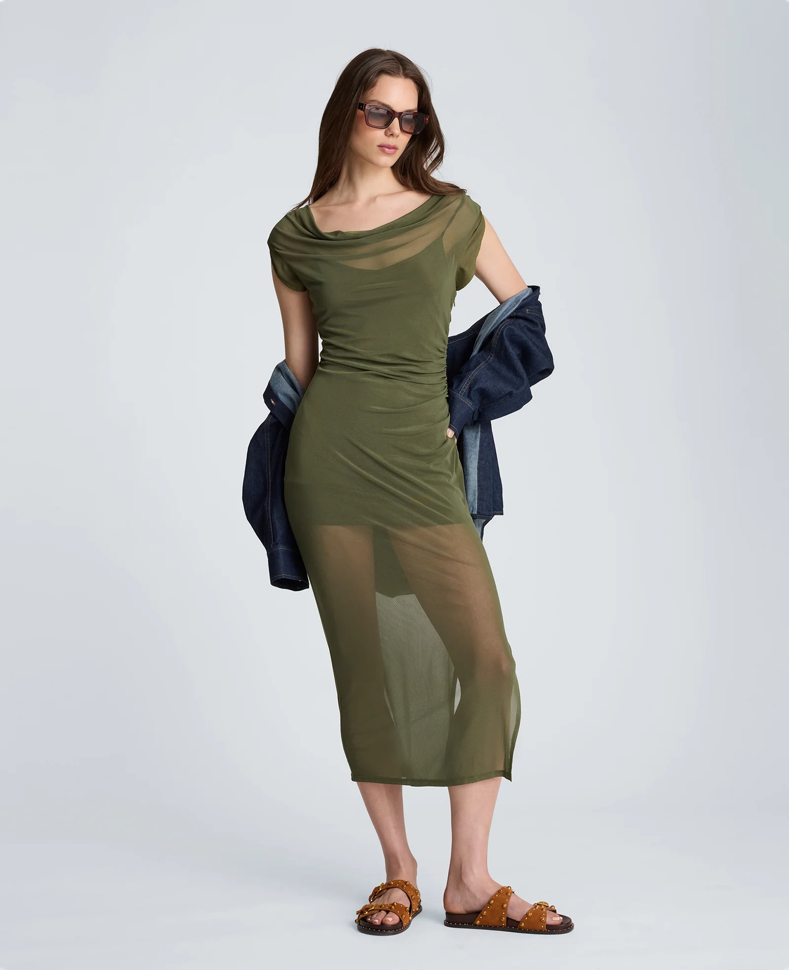 Sleeveless Cowl Neck Midi Dress - Image 4