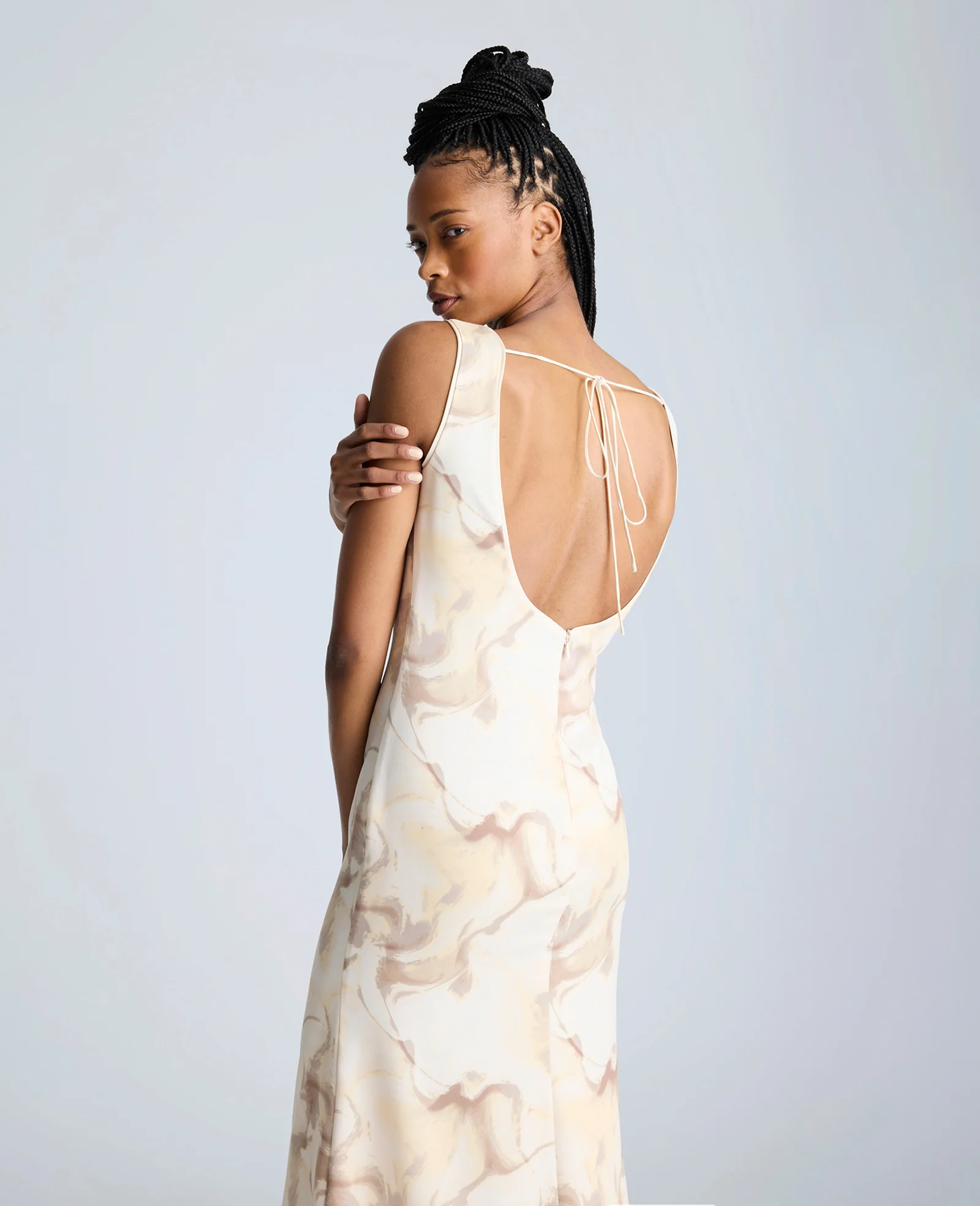 Sleeveless V-Neck Midi Dress - Image 3