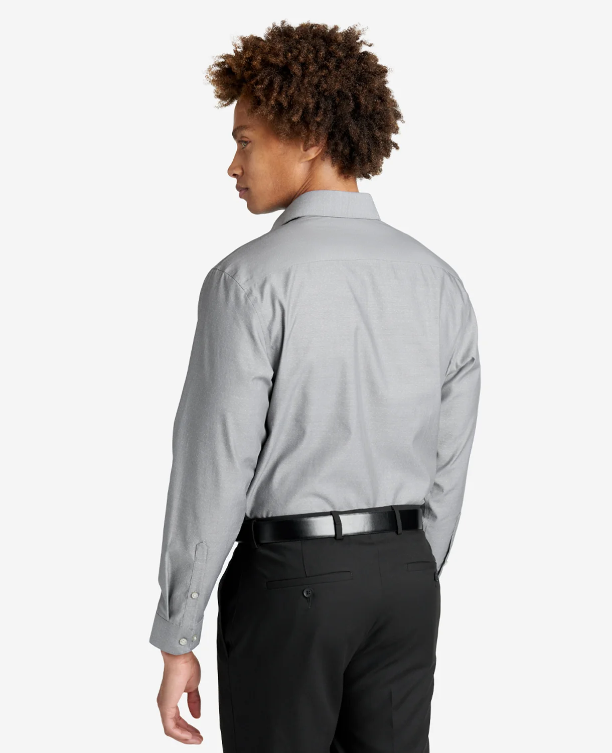 Slim-Fit Button-Down Stretch Dress Shirt with TEK FIT - Image 5