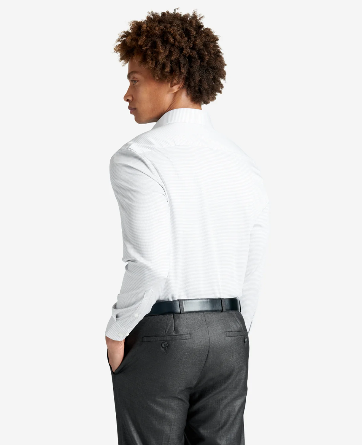 Slim Fit Sustainable Stretch Collar Solid Dress Shirt with TEK FIT - Image 5