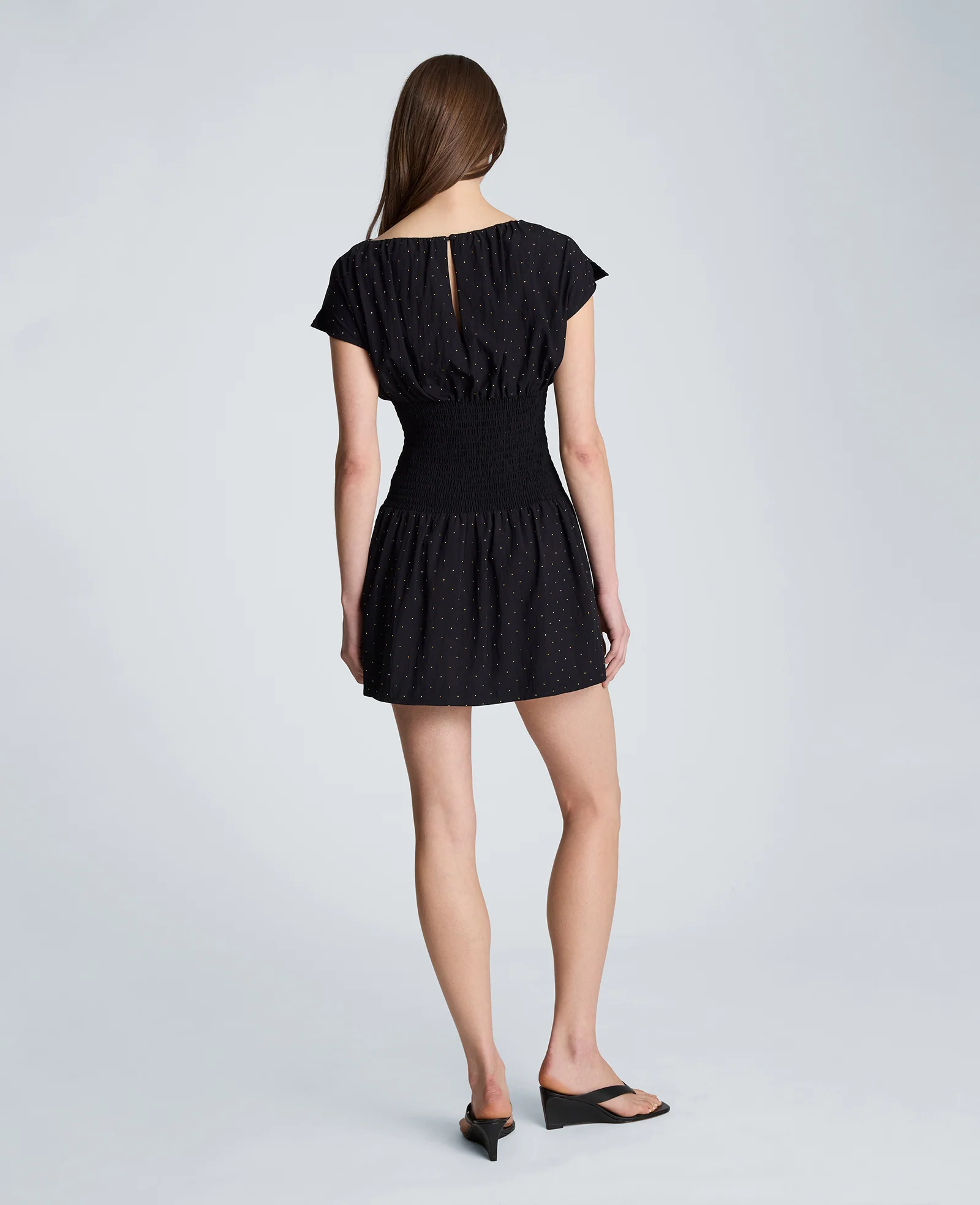 Smocked Waist Mini Dress - Image 2
