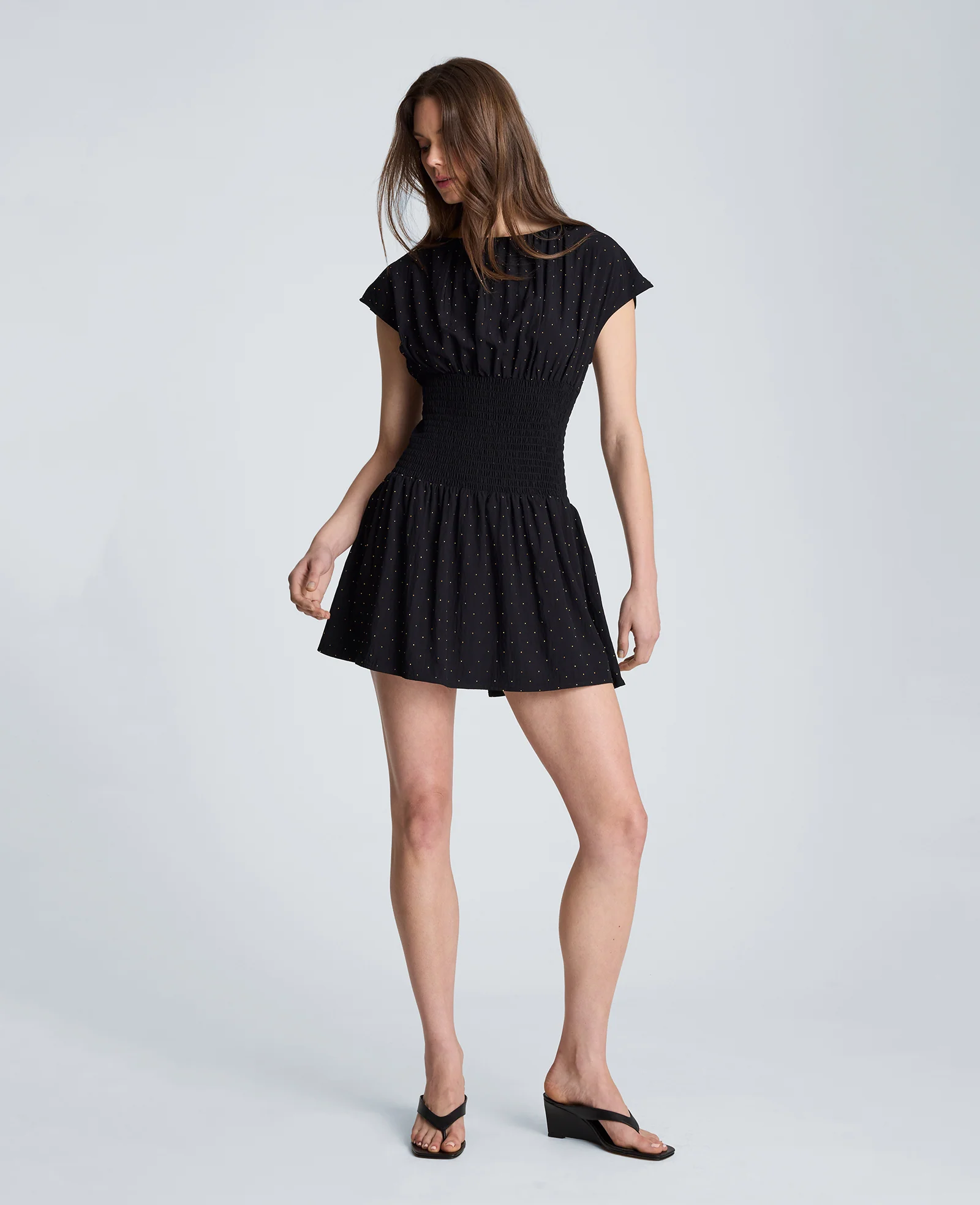 Smocked Waist Mini Dress - Image 4